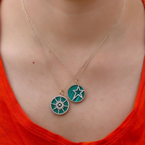 Starburst Malachite Pendant