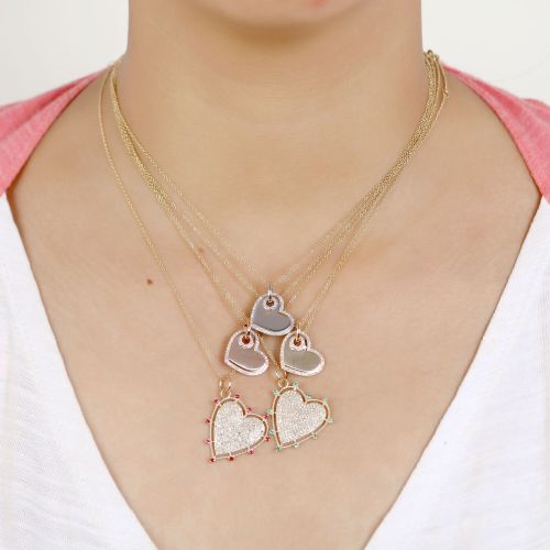 Diamond Heart Pendant 14.60x17.20mm