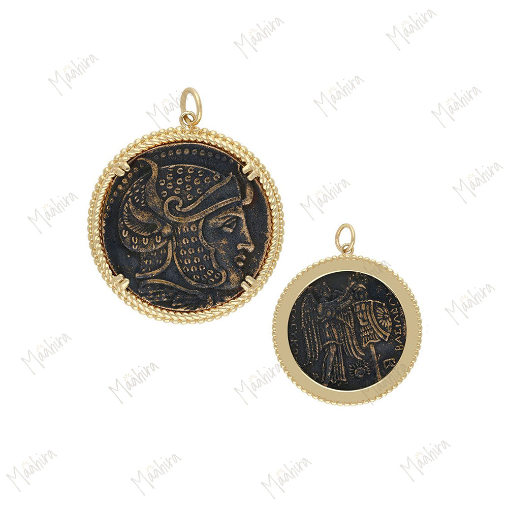 Brass Coin Pendant 32mm