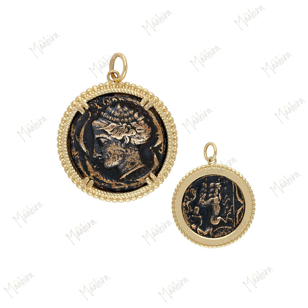 Brass Coin Pendant 32mm