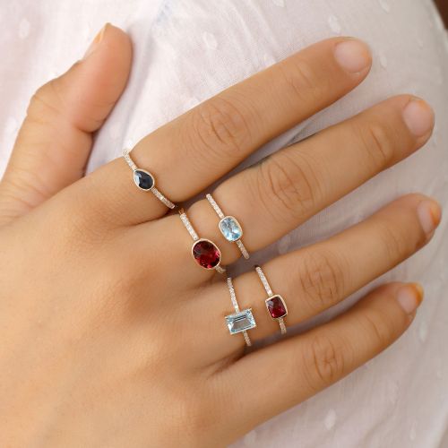 Oval 6x8 Rhodolite Ring-6