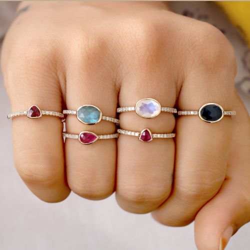 Oval 6x8 Rhodolite Ring-6