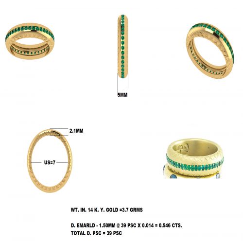 Yellow Gold Emerald Ring