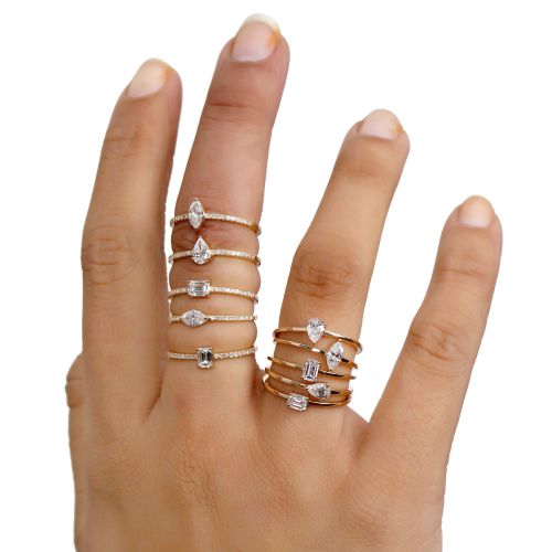 The Pearl Diamond Solitaire Ring