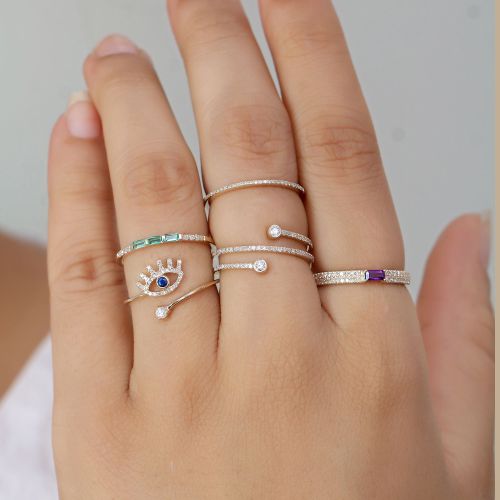 Diamond Spiral Ring - 7