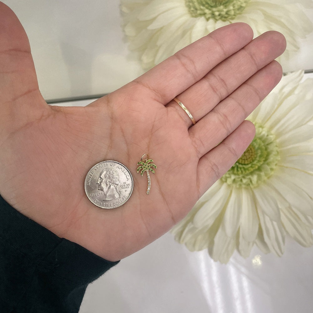 Diamond Palm tree charm