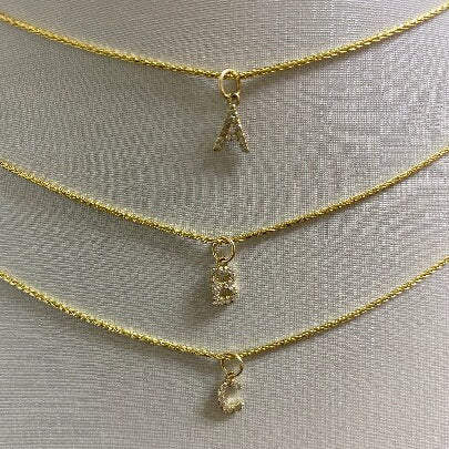 Diamond Letter Charms -Maahira Jewels