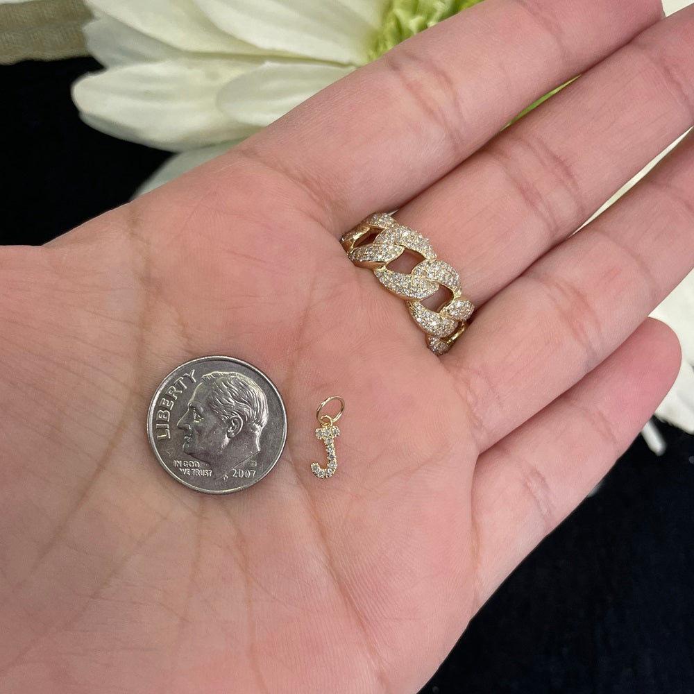 "J" Diamond Charm