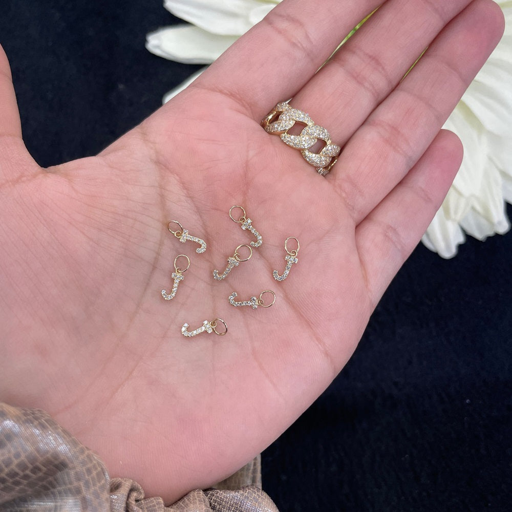 "J" Diamond Charm