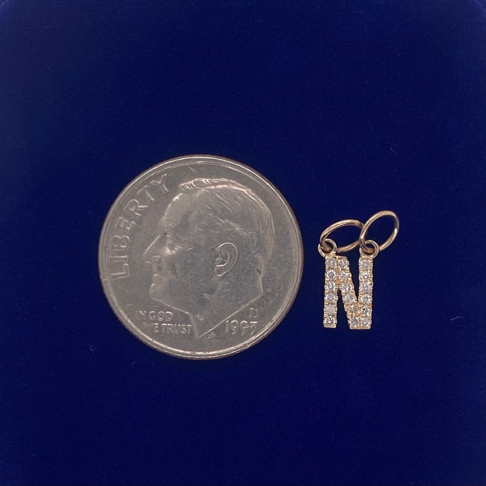 "N" Diamond Charm