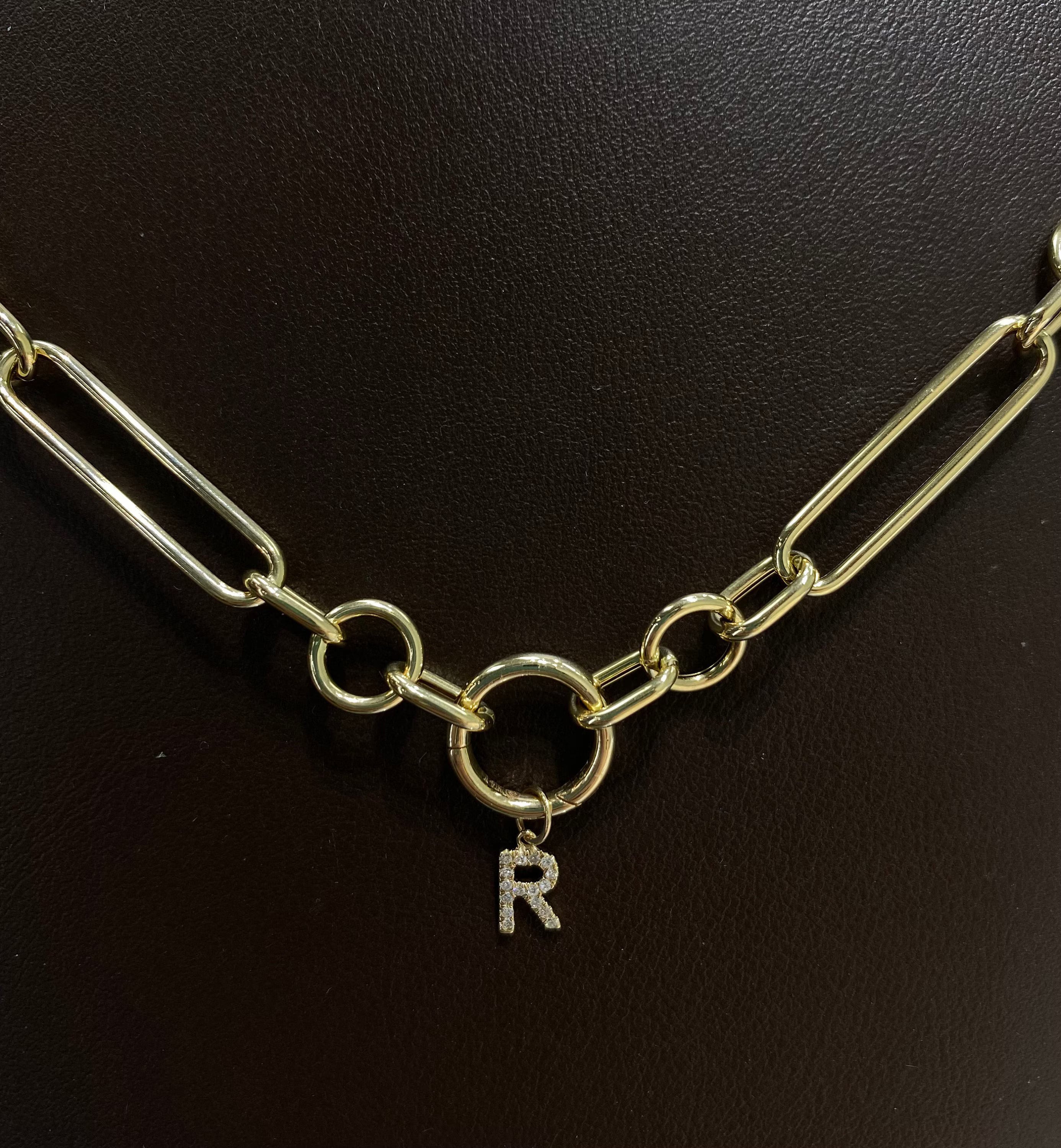 "R" Diamond Charm