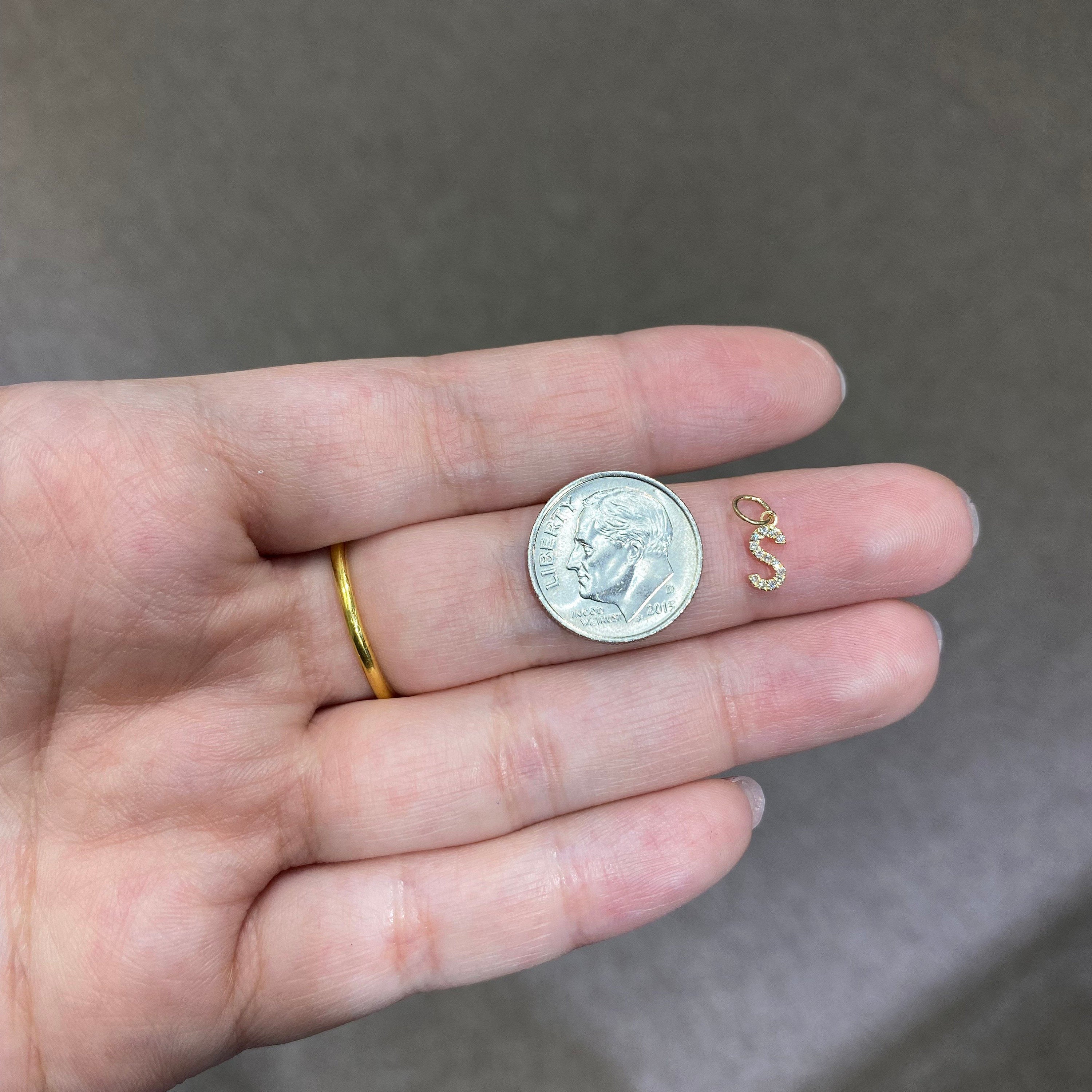 "S" Diamond Charm