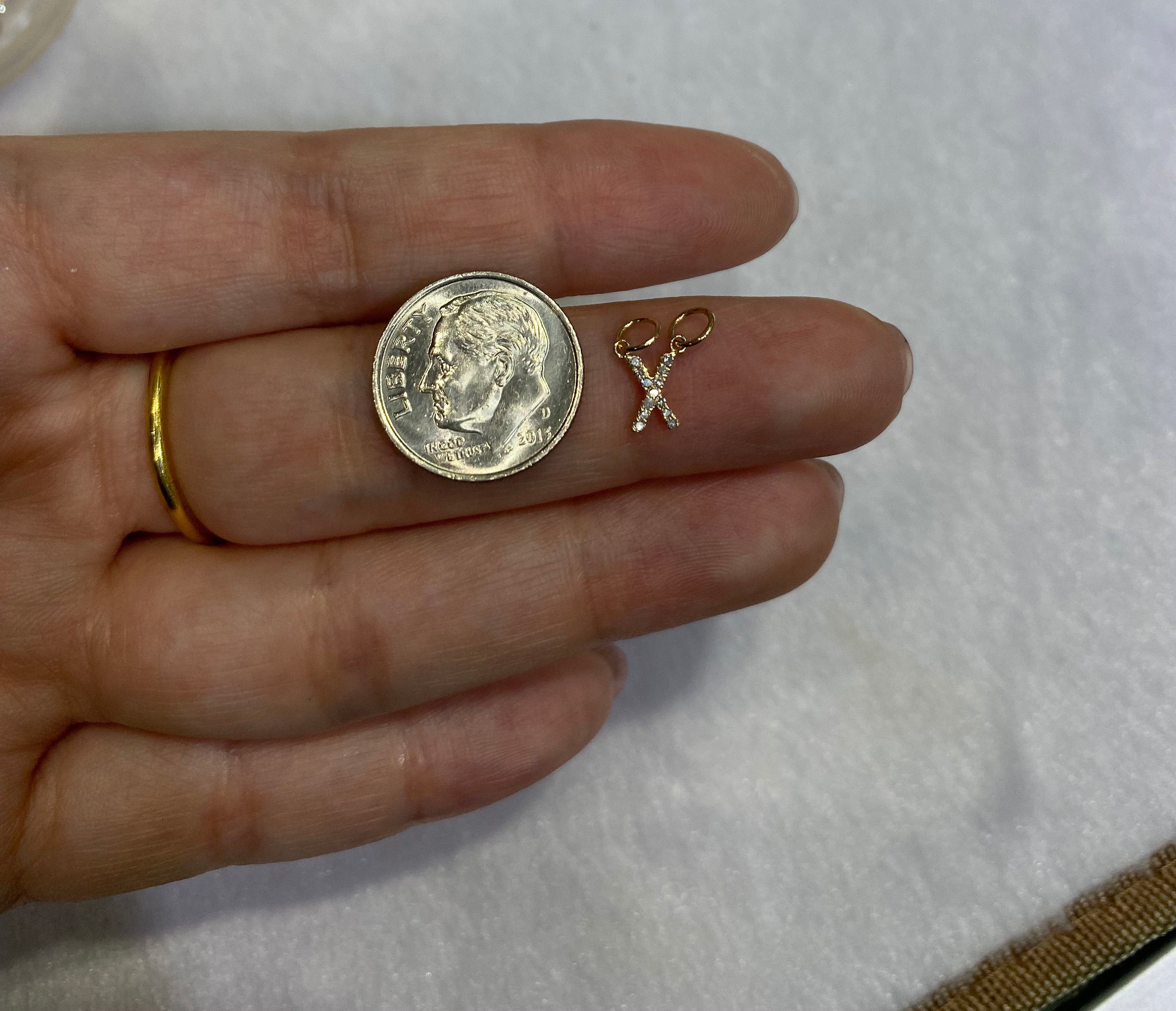 "X" Diamond Charm