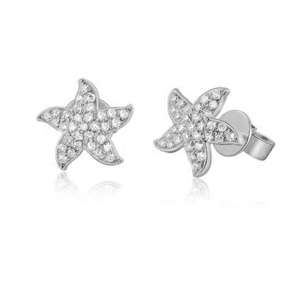 Diamond Starfish Stud