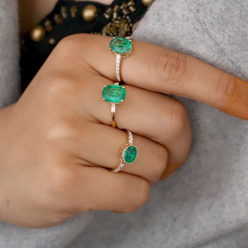 Emerald Oval Ring