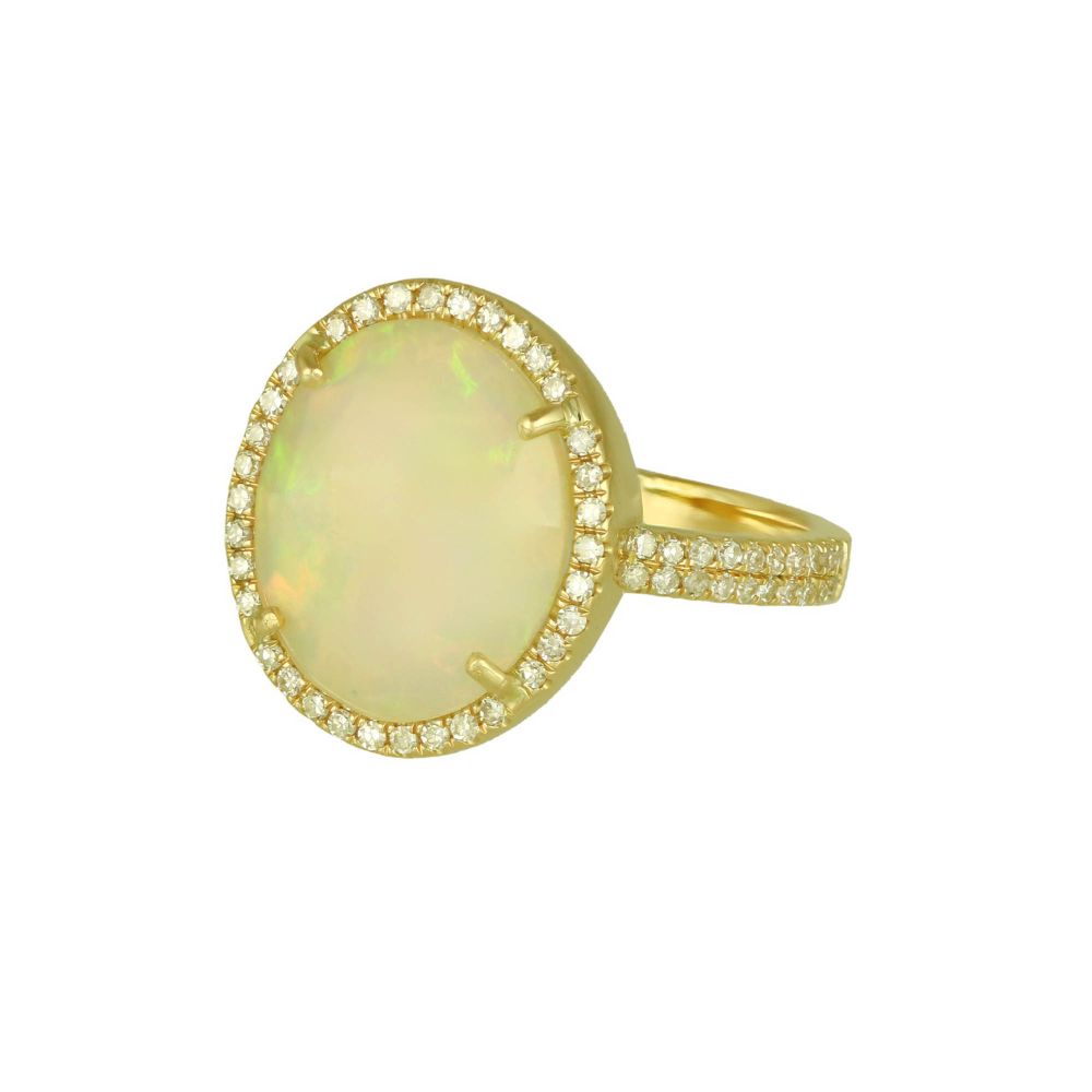 Diamond Opal Ring