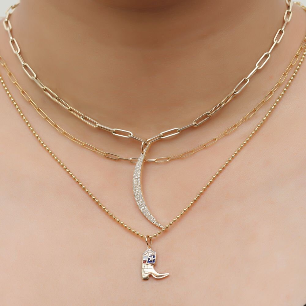 Diamond Cowboy Boot Charm