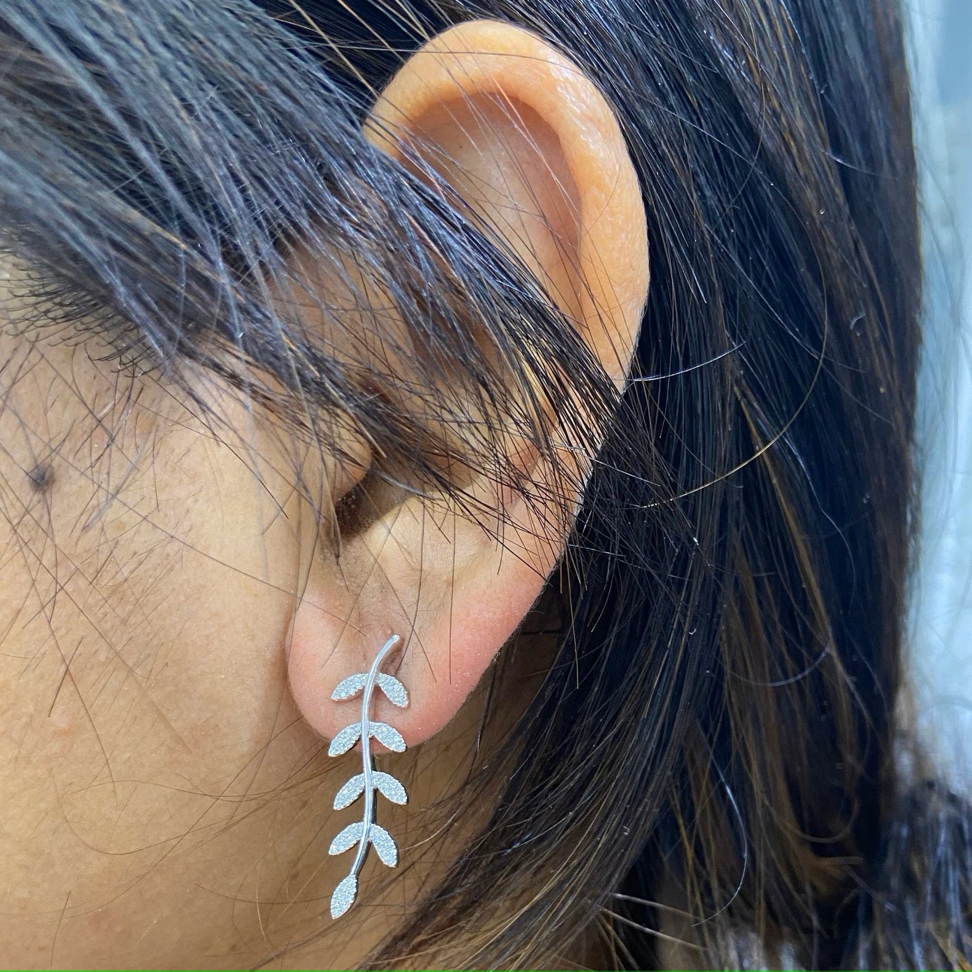 Diamond Leaf Danglers