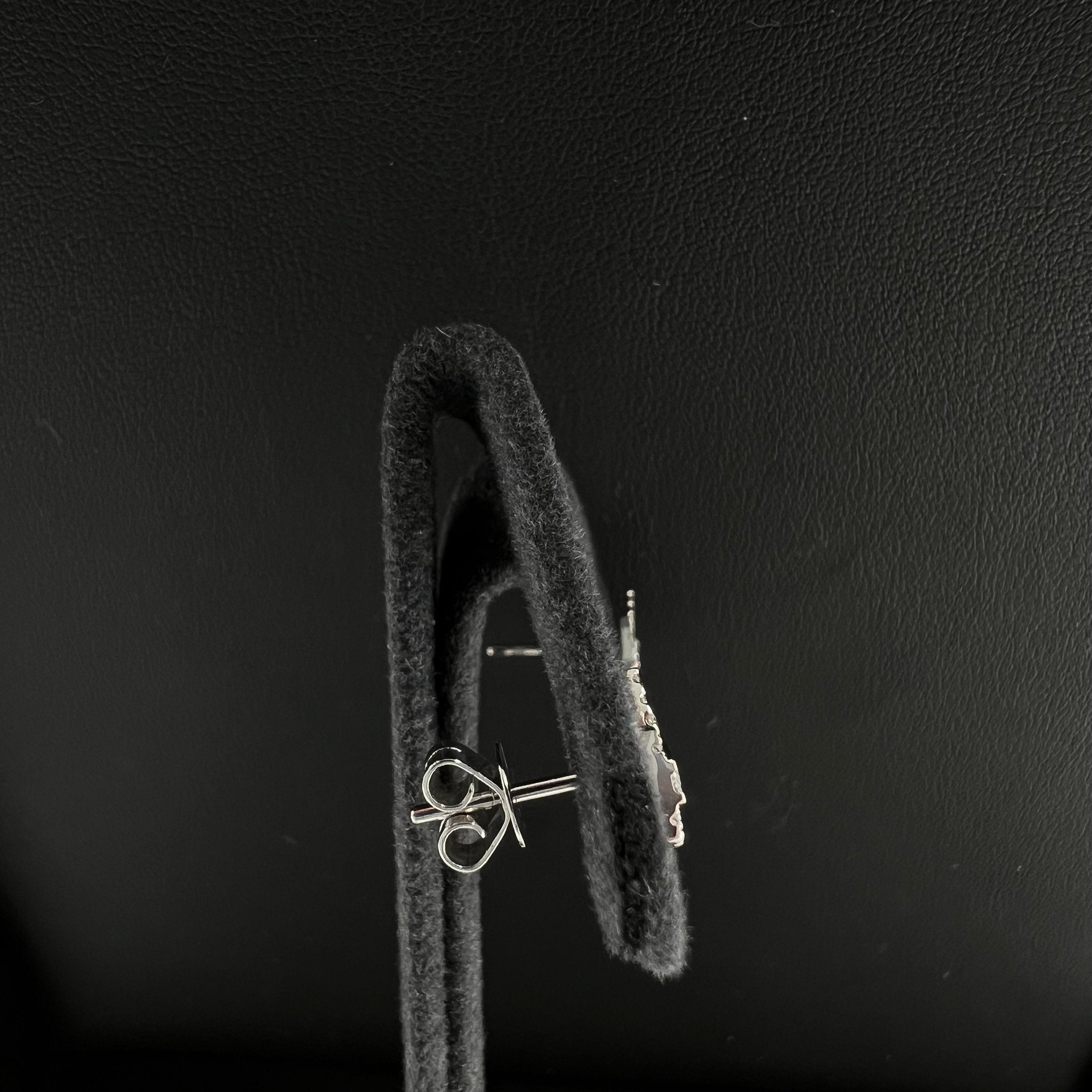 Bridged Frame Diamond Ear Studs