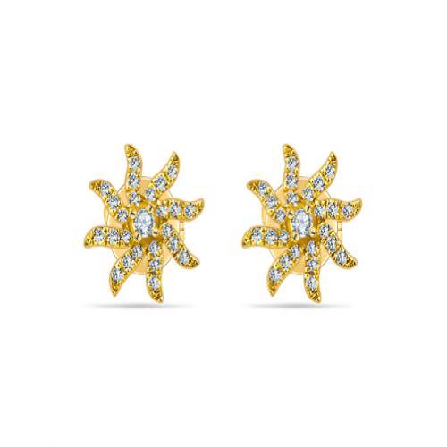 Diamond Sunrise Ear Studs