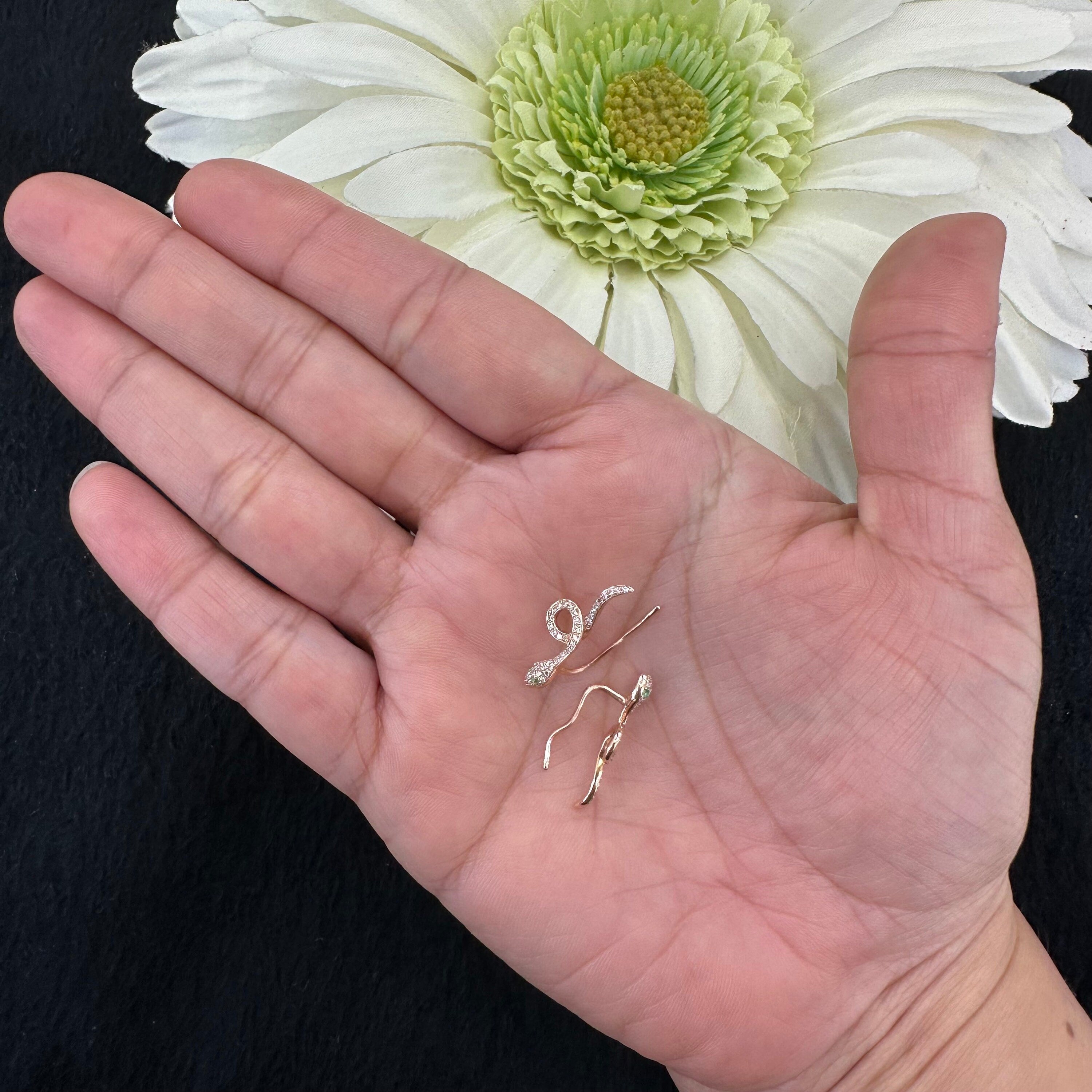 Diamond Snake Earring