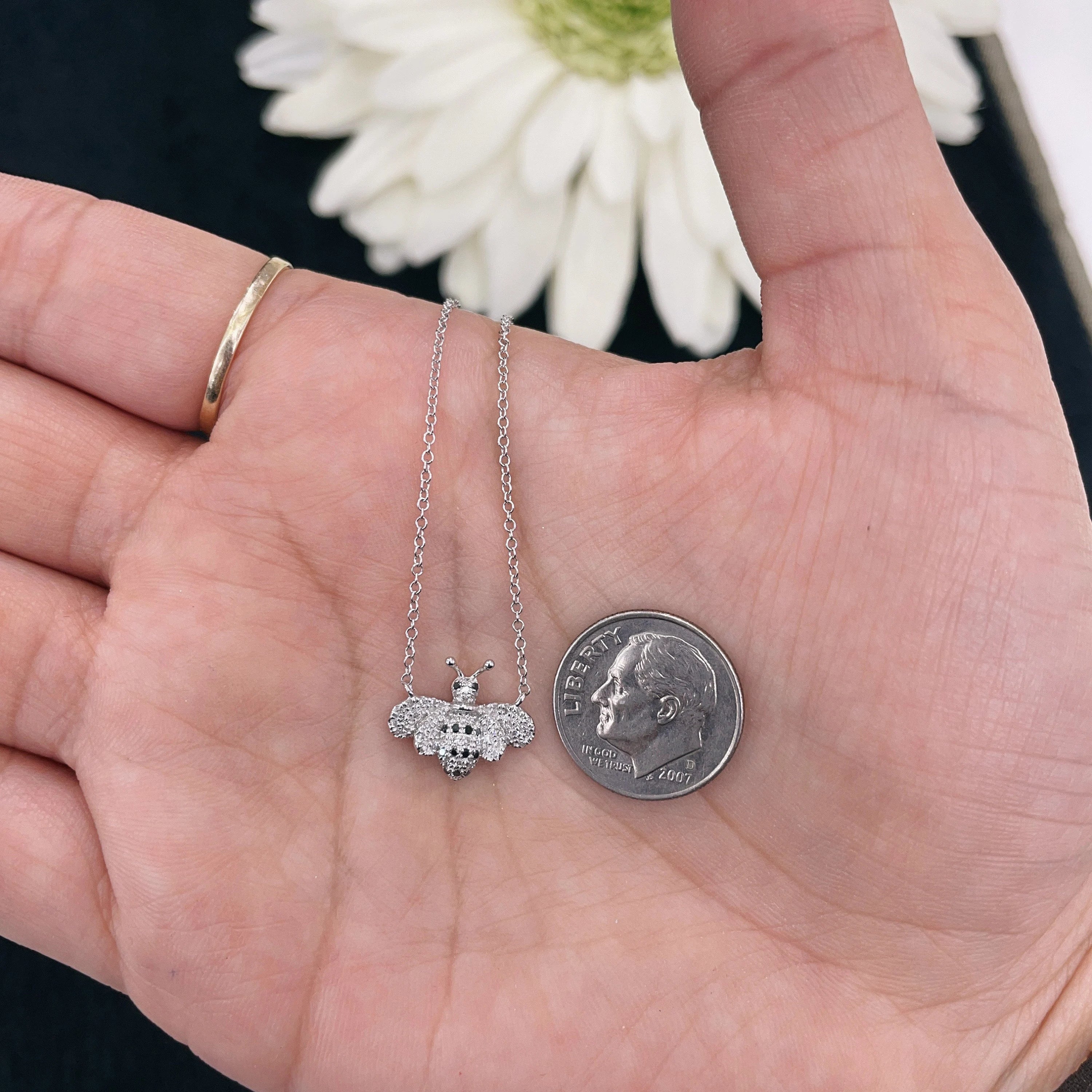 Diamond Bumble Bee Necklace