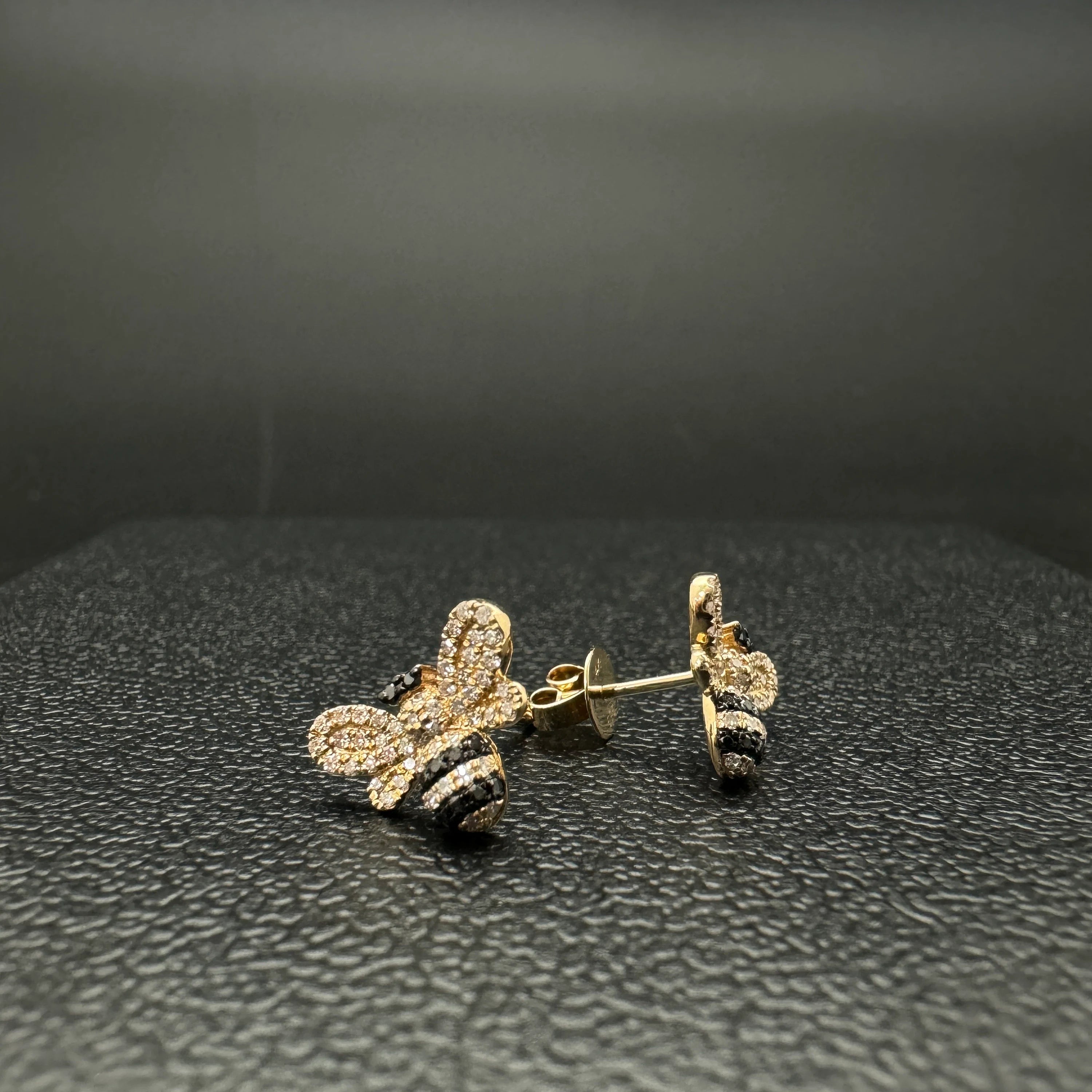 Diamond Bumble Bee Studs