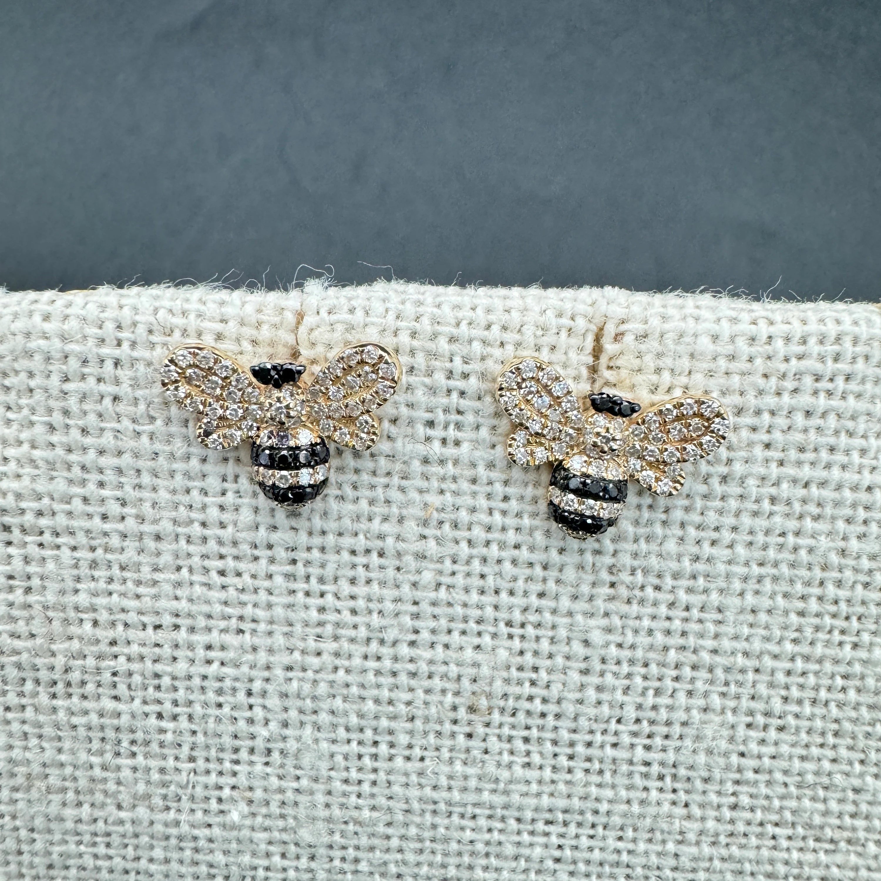 Diamond Bumble Bee Studs