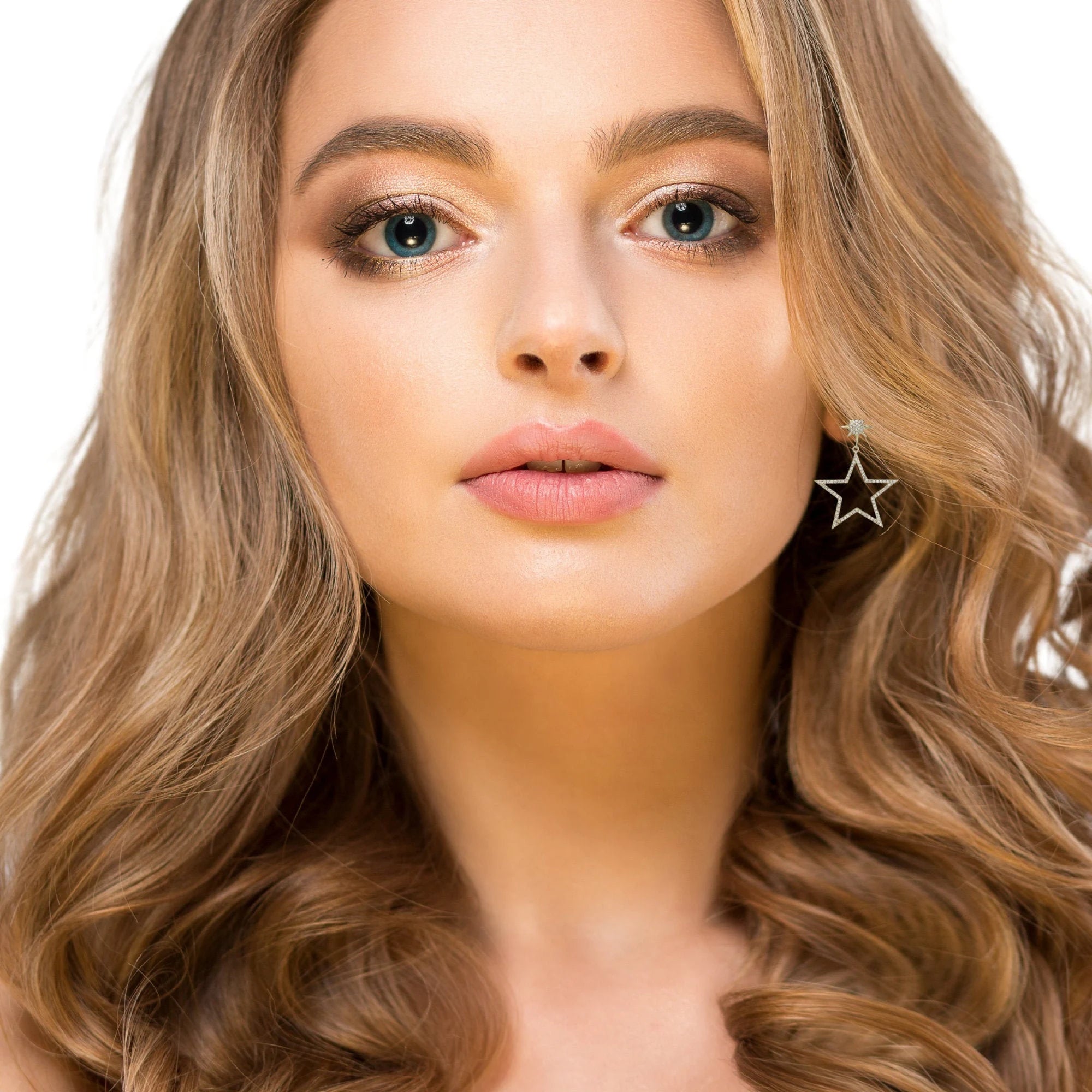 Diamond Star Frame Earrings