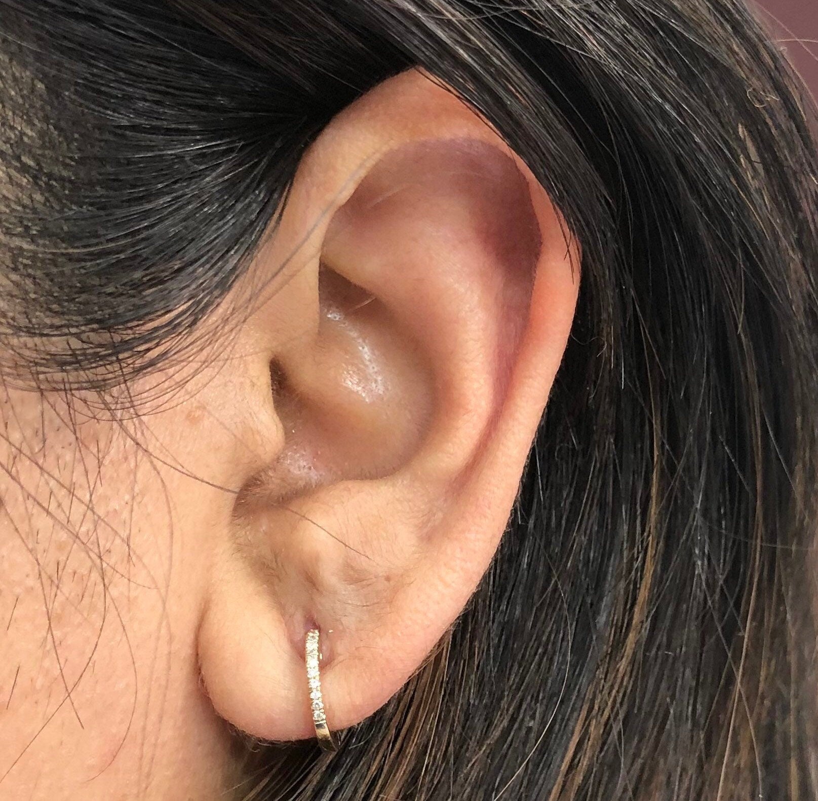 Diamond Studded Mini Hoops