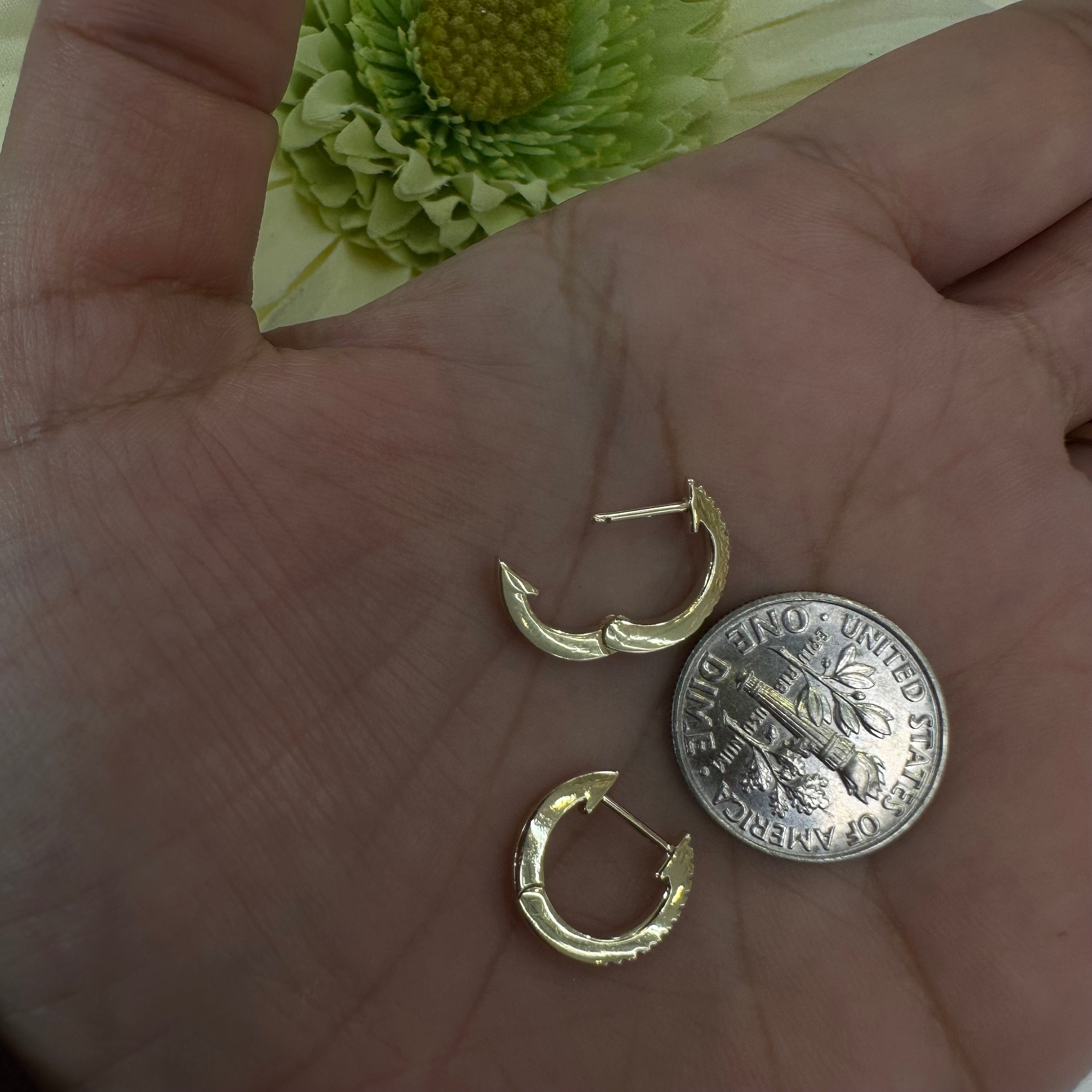 Diamond Studded Mini Hoops
