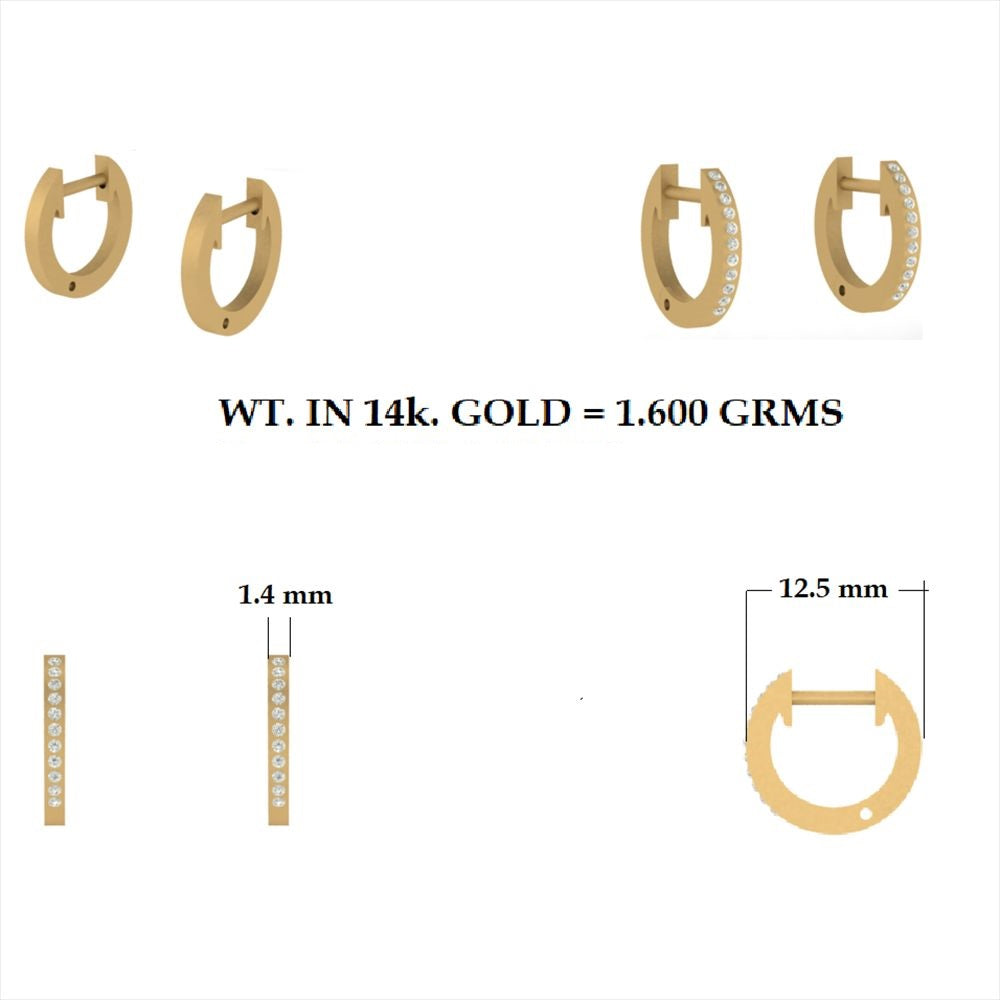 Diamond Studded Mini Hoops