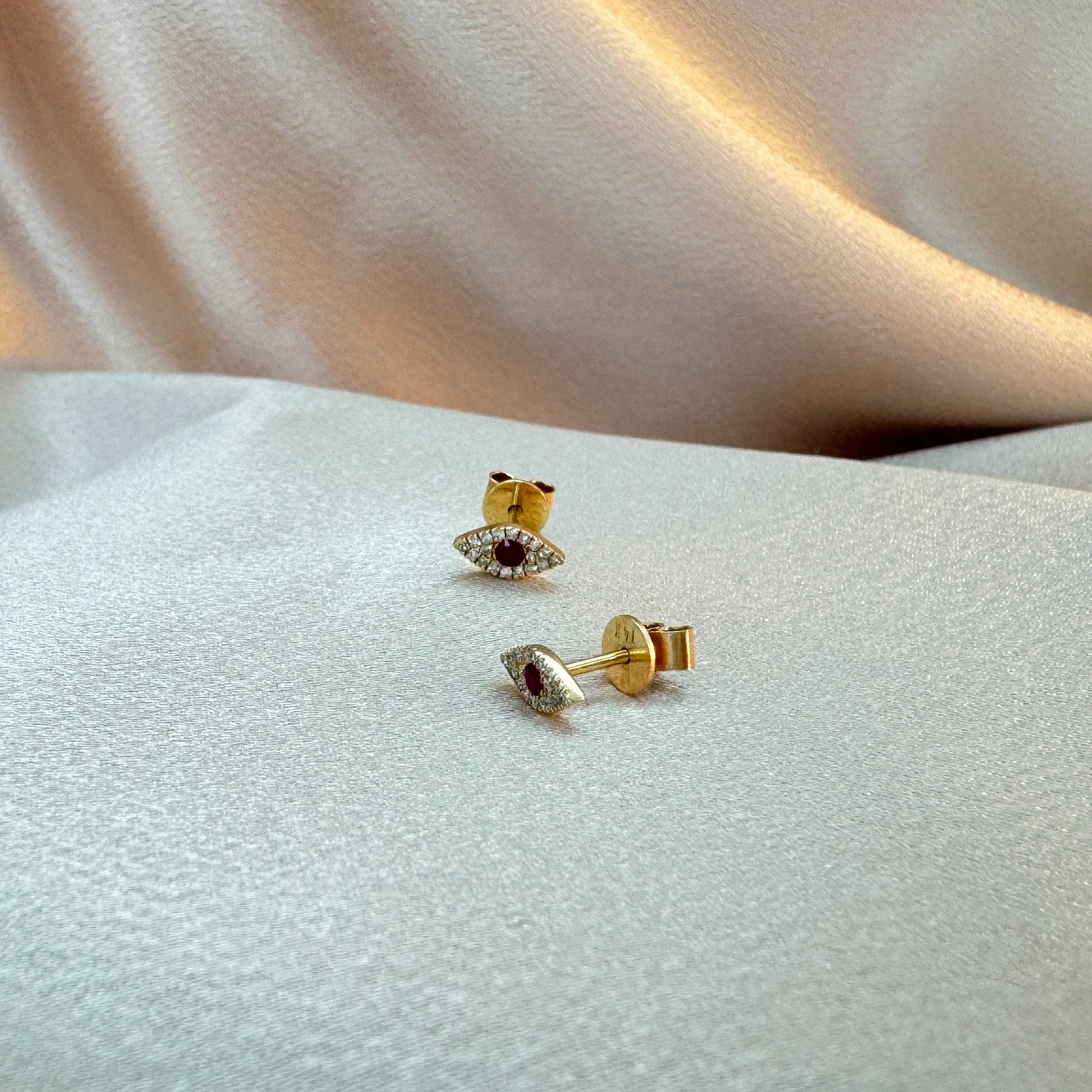 Diamond Eye Ear Studs