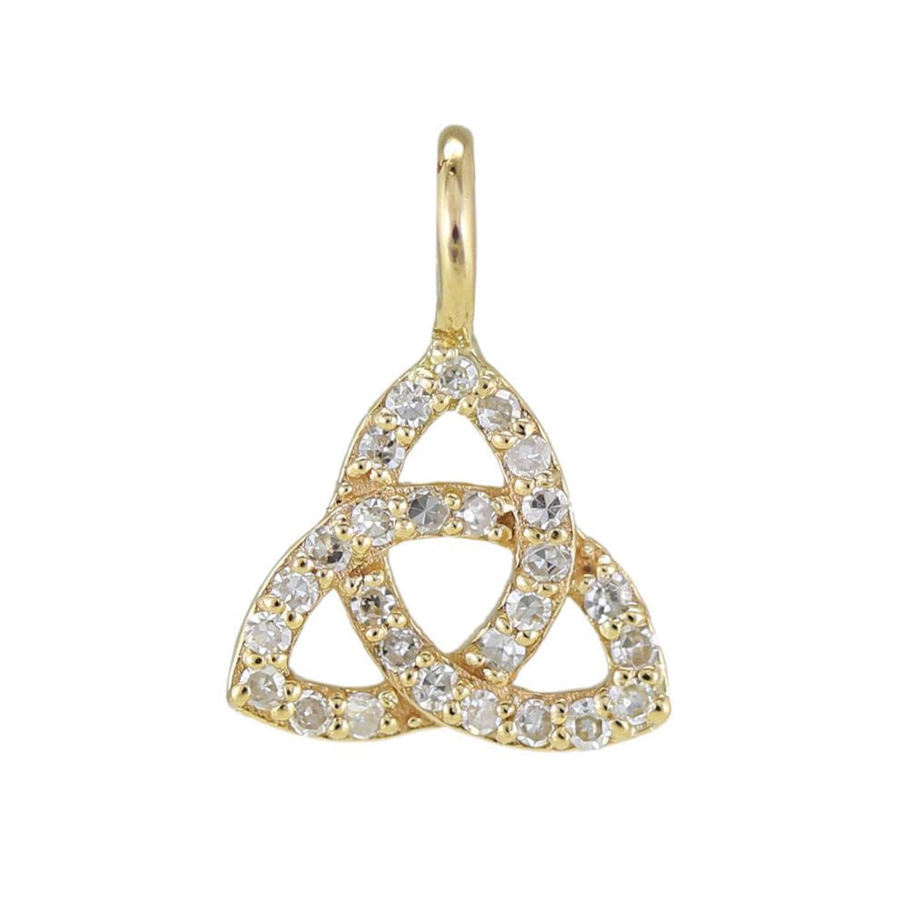 Diamond Trinity Celtic Knot Charm