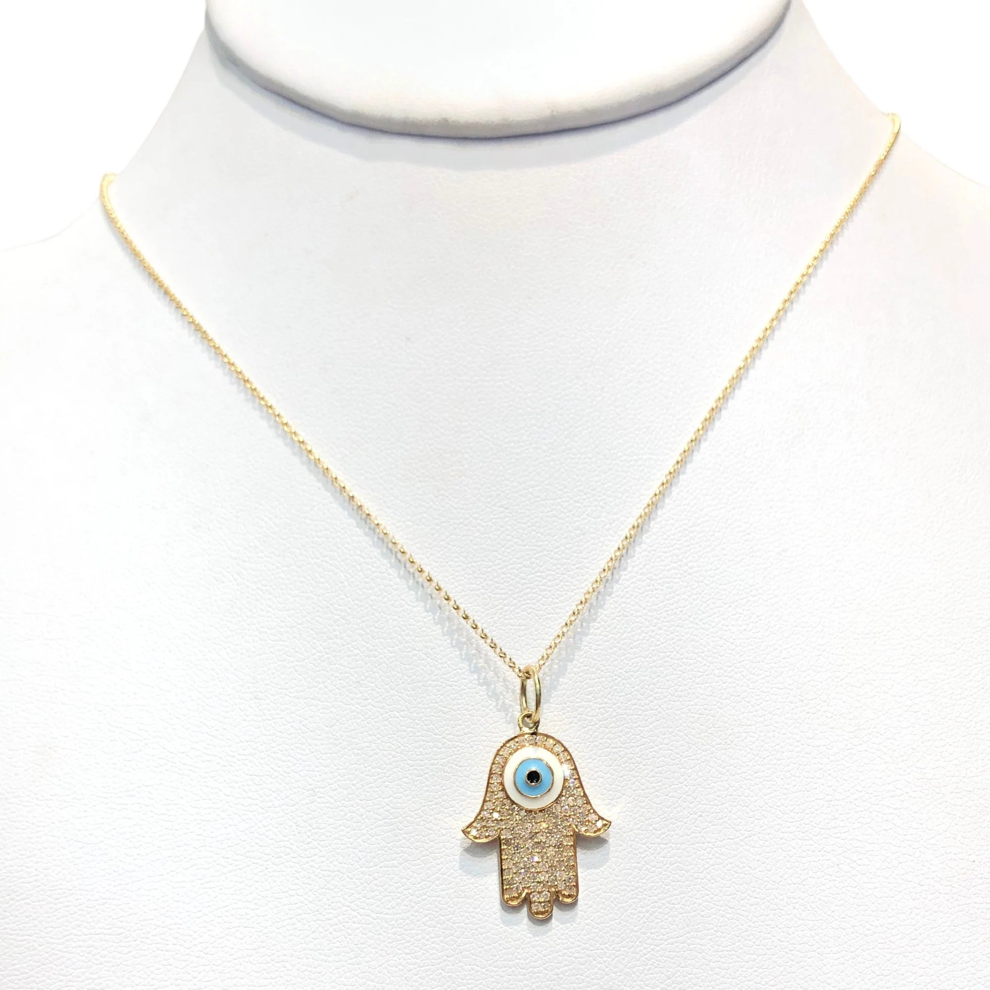 Diamond Paved Hamsa Hand Charm