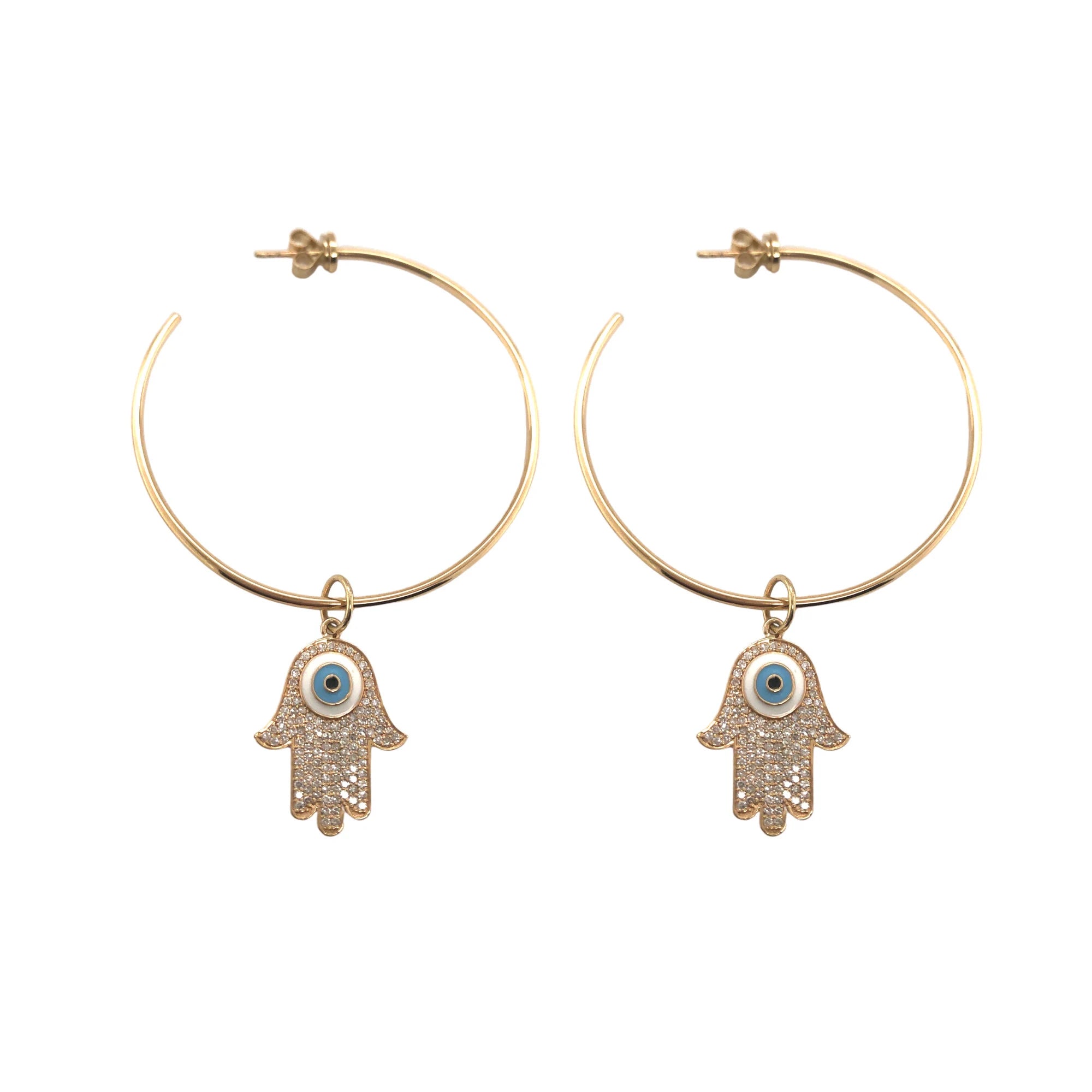 Diamond Paved Hamsa Hand Charm