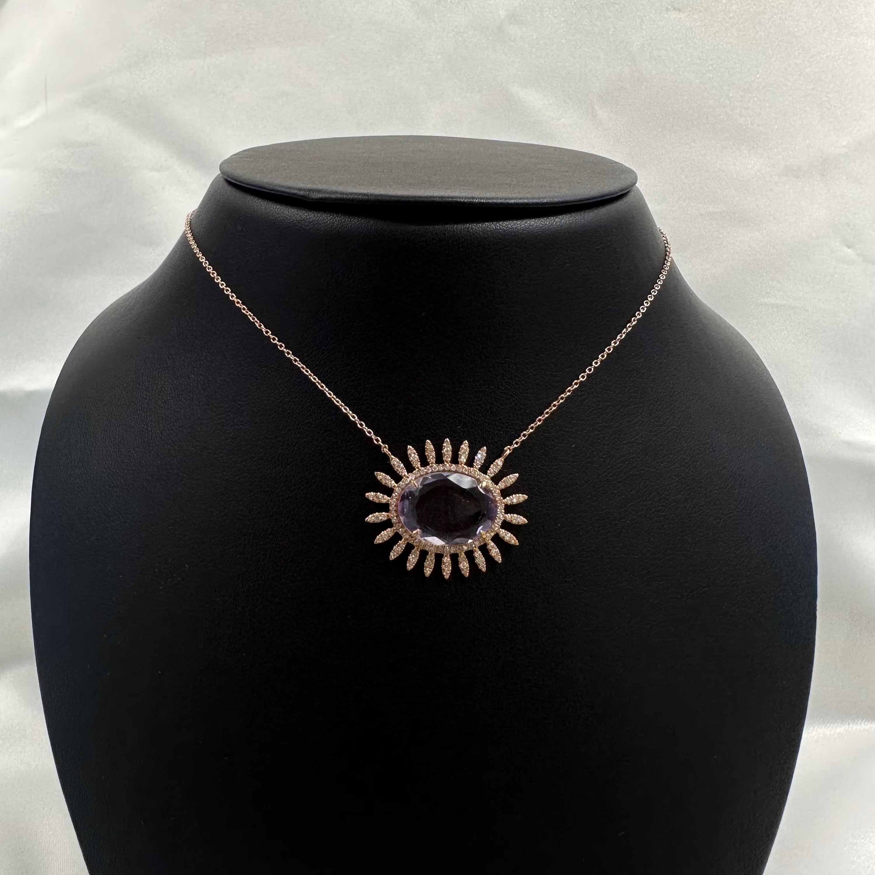 Diamond Stellate Smoky Necklace