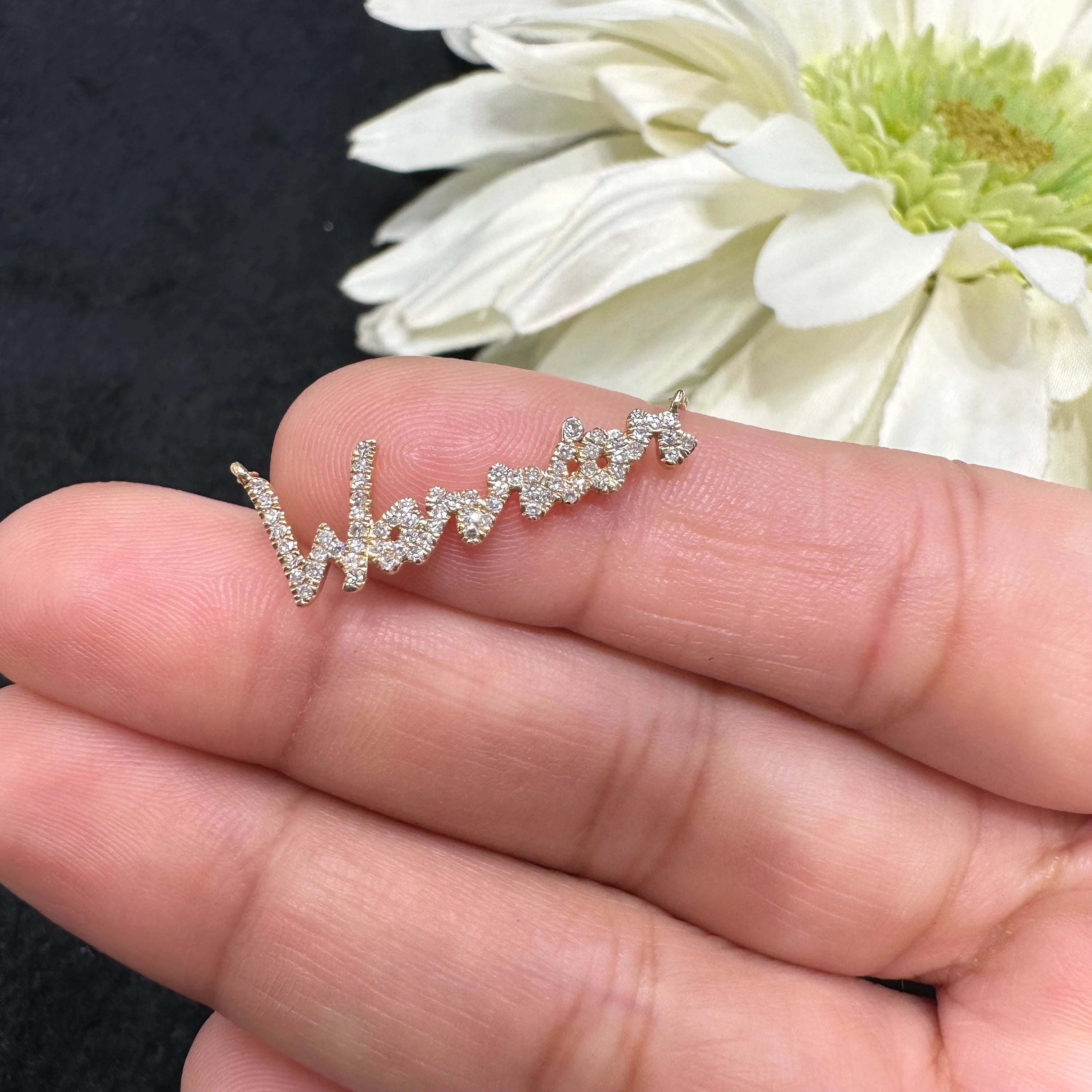 Diamond Name Tag Necklace