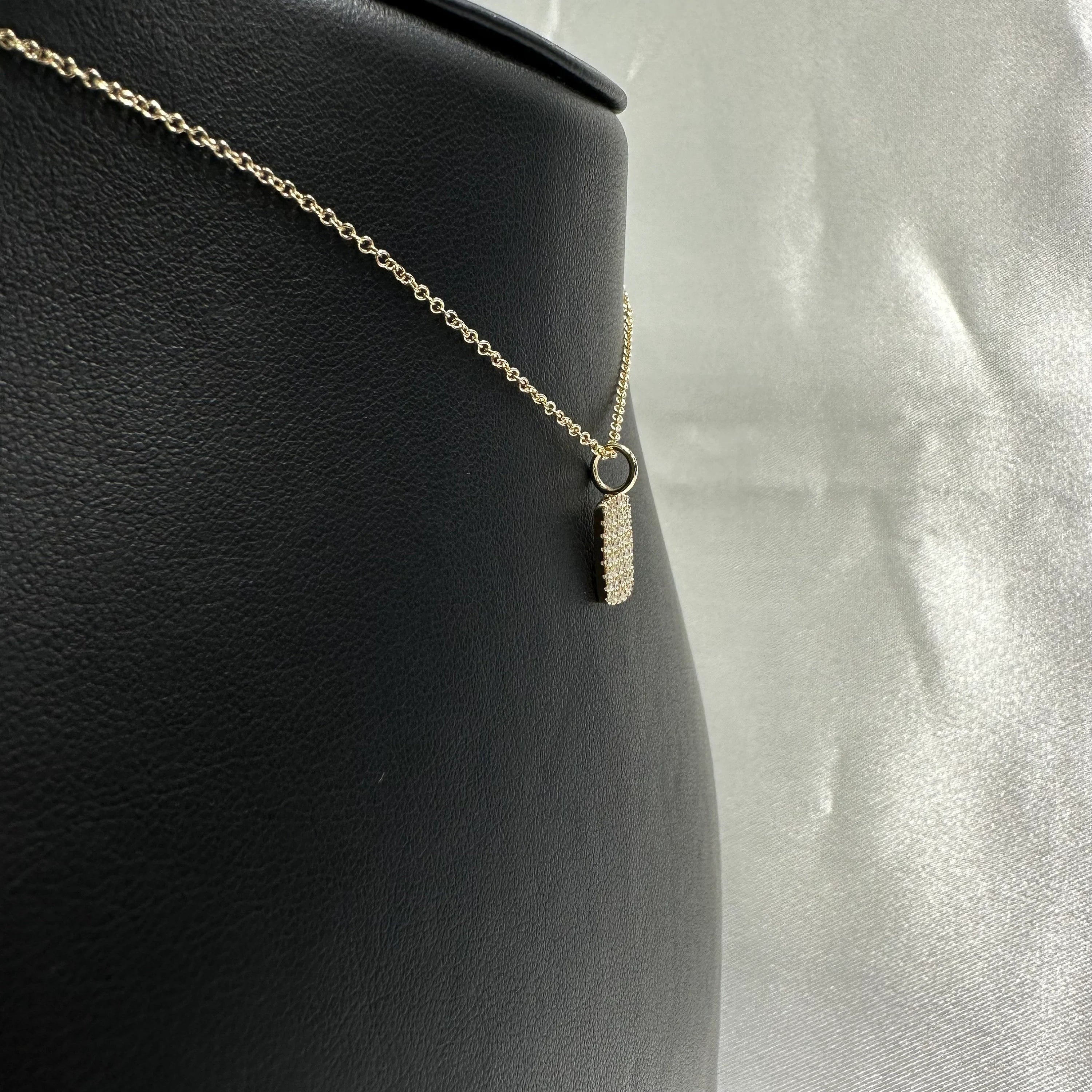 Diamond Paved Drop Necklace