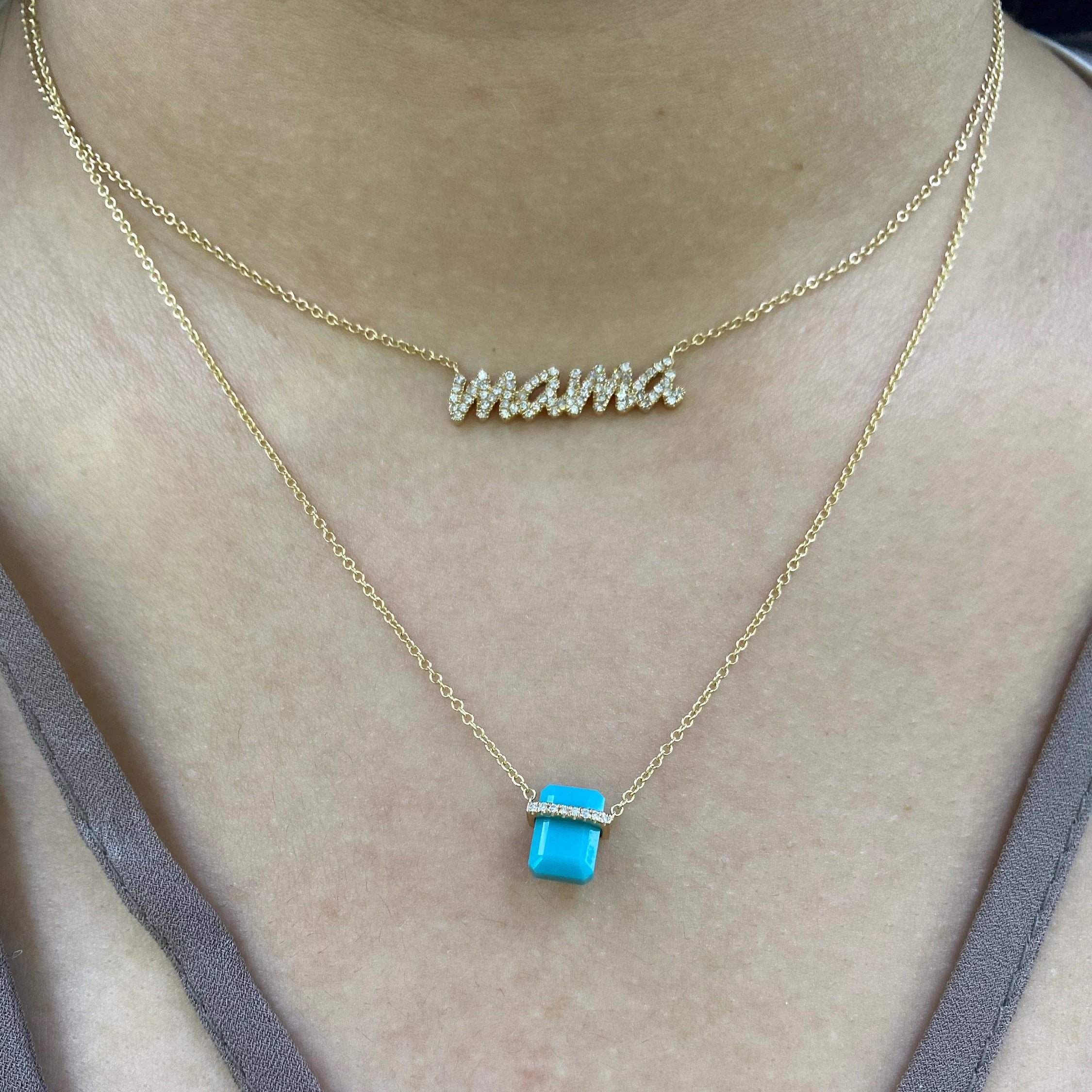 Diamond Labradorite Necklace