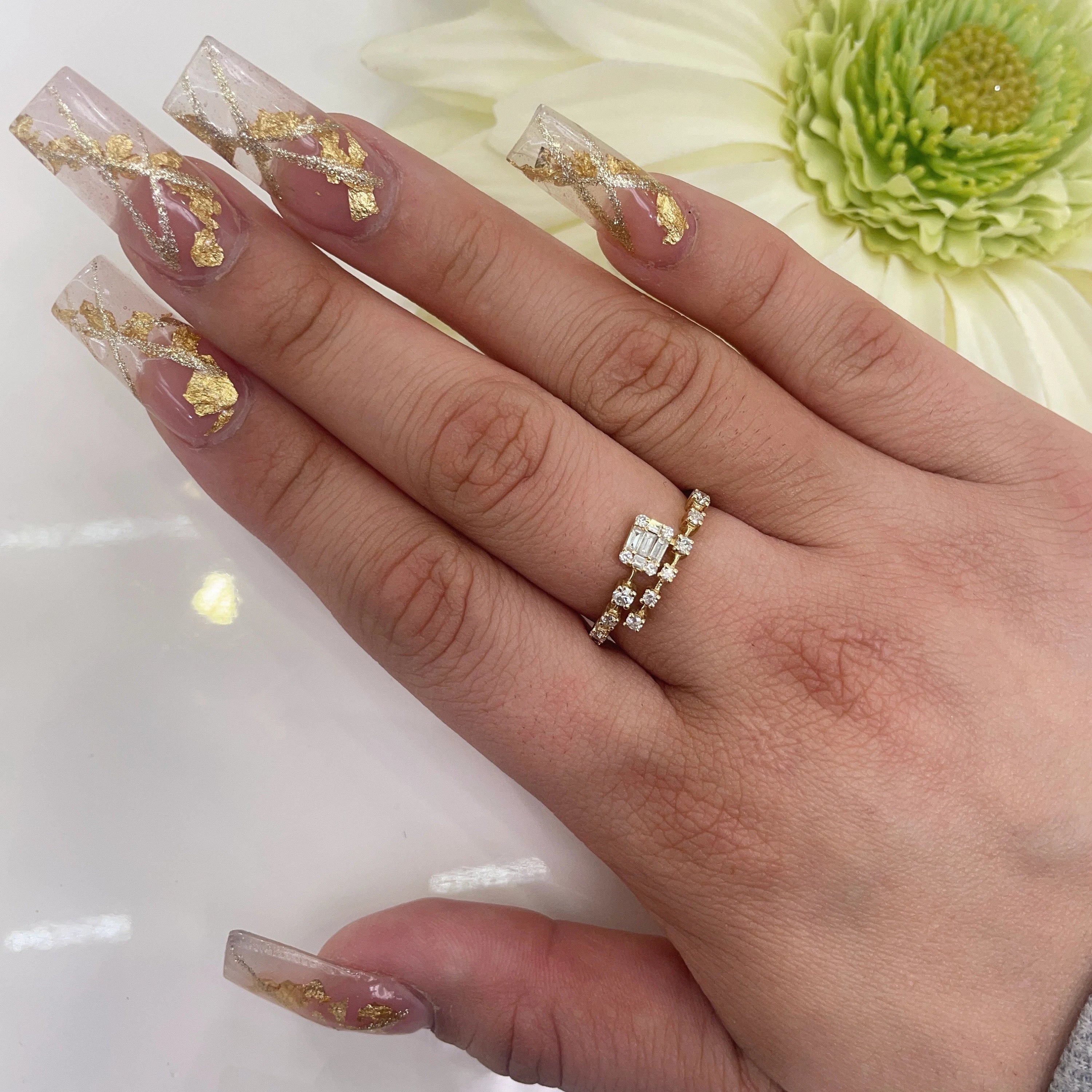 Baguette Diamond Open Ring