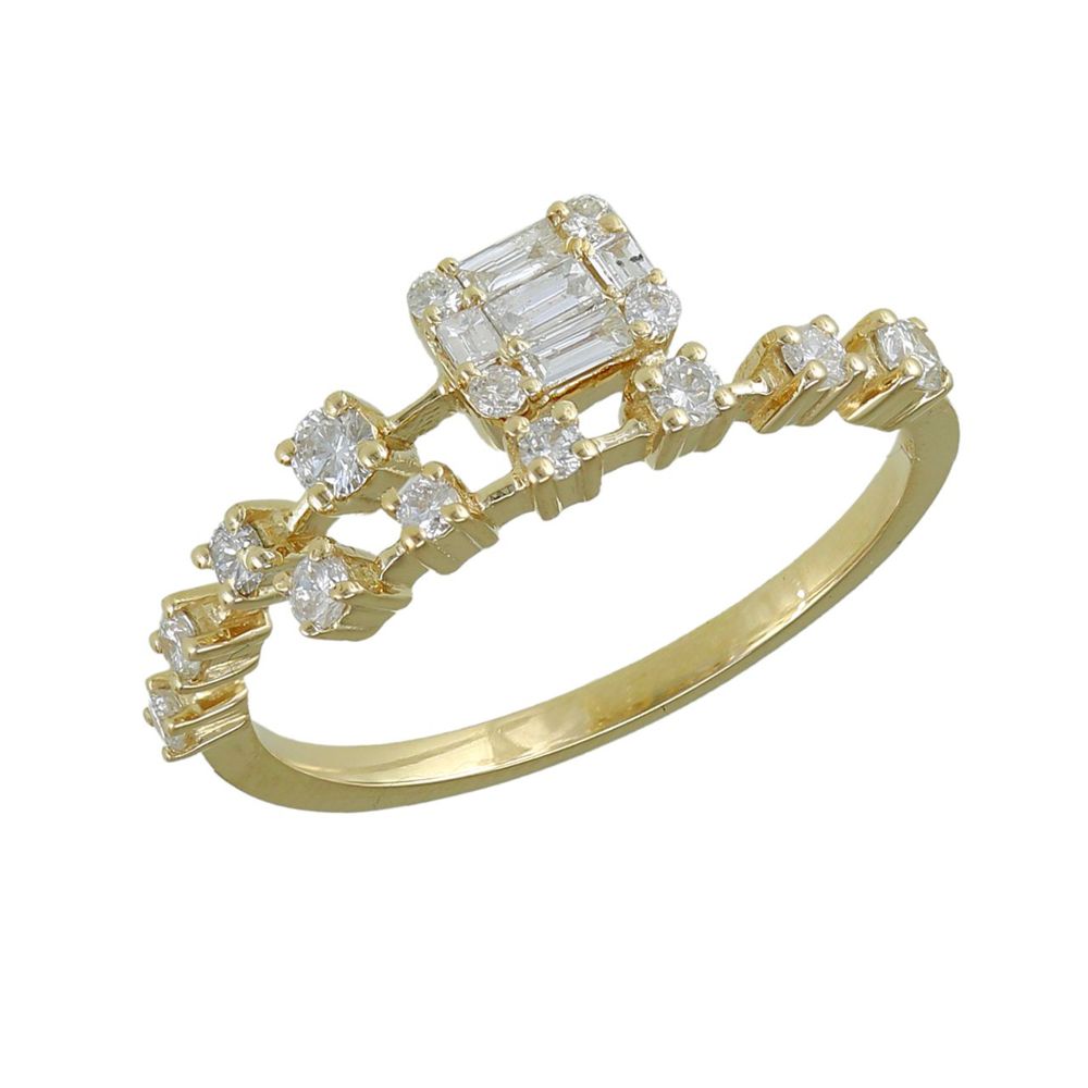 Baguette Diamond Open Ring