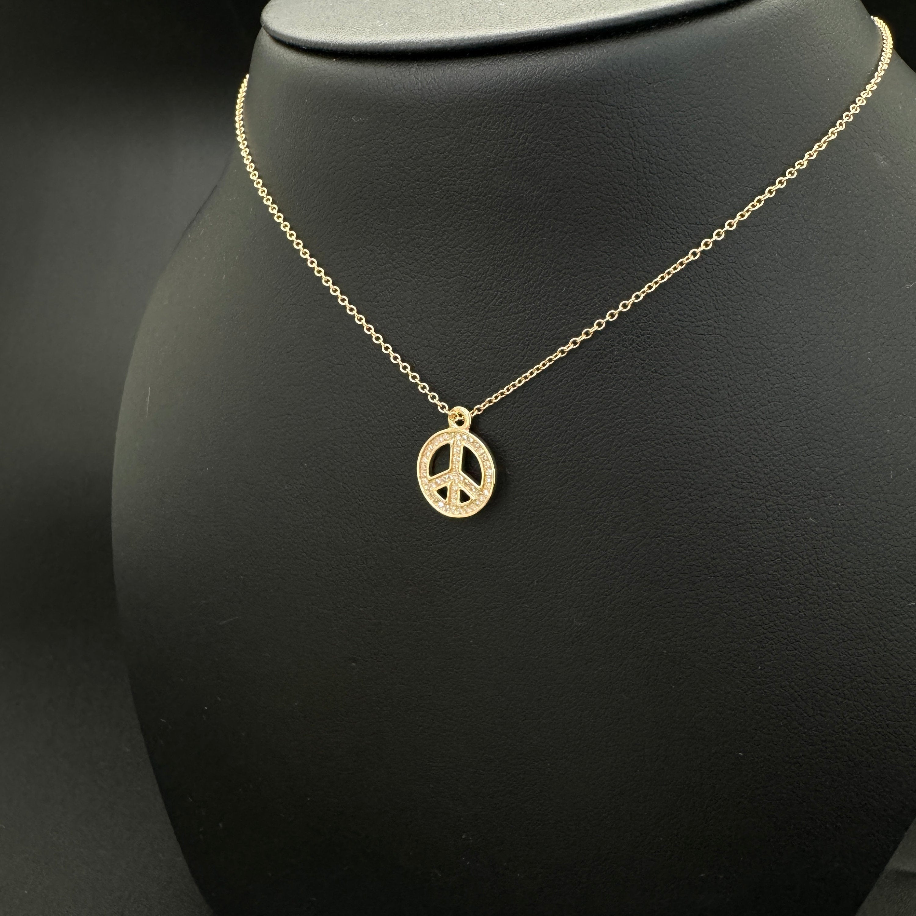 Diamond Peace Symbol Charm 11mm