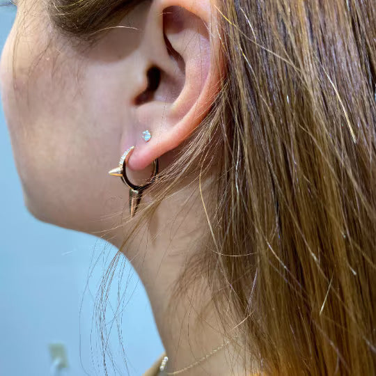 Circular Petal Spike Ear Tops