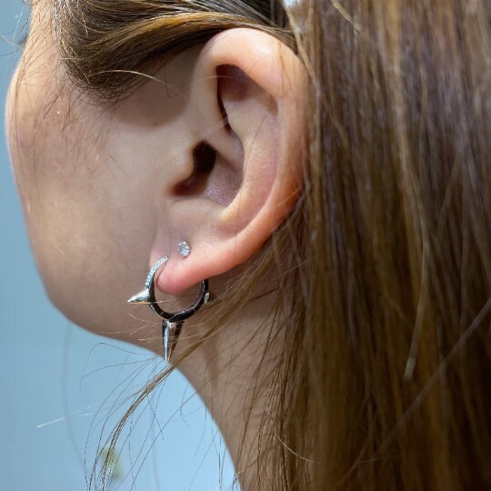 Circular Petal Spike Ear Tops
