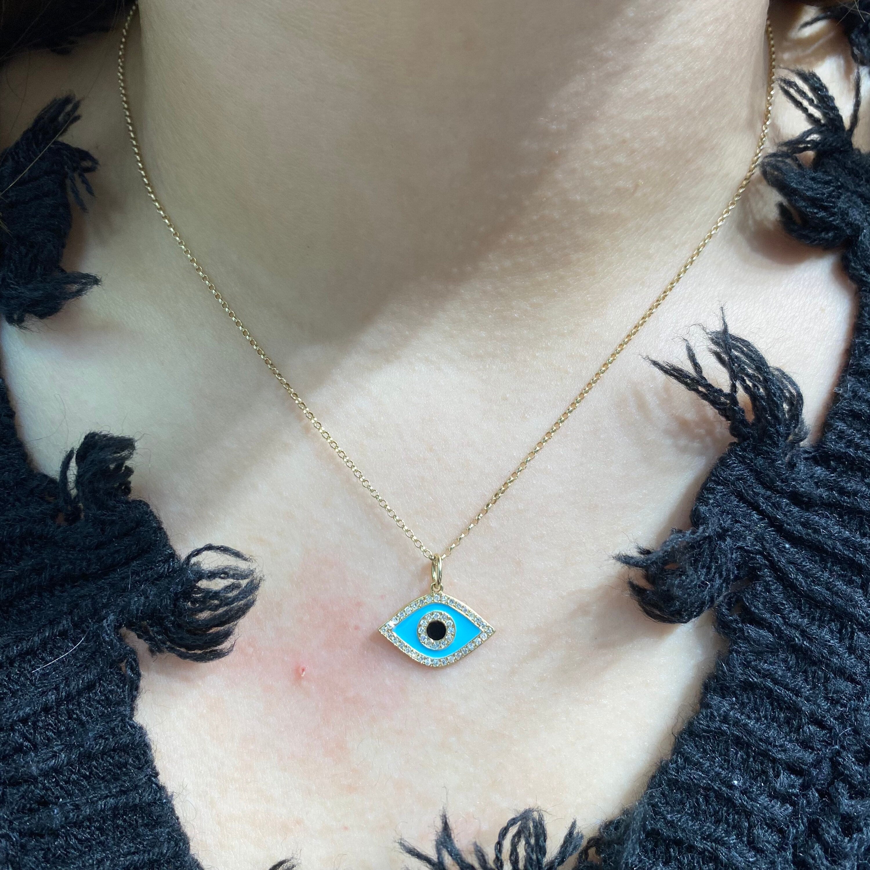 Blue Enamel Eye Charm