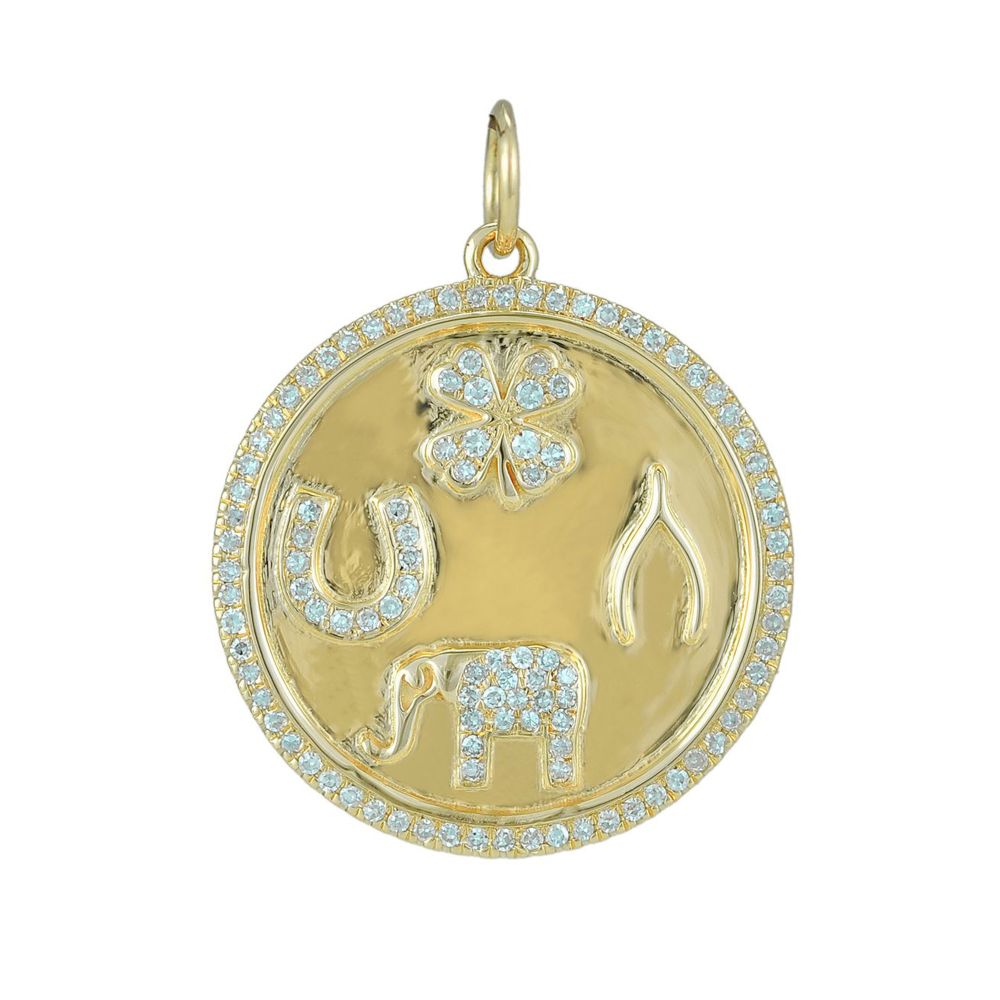 4 Charms Shiny Pendant