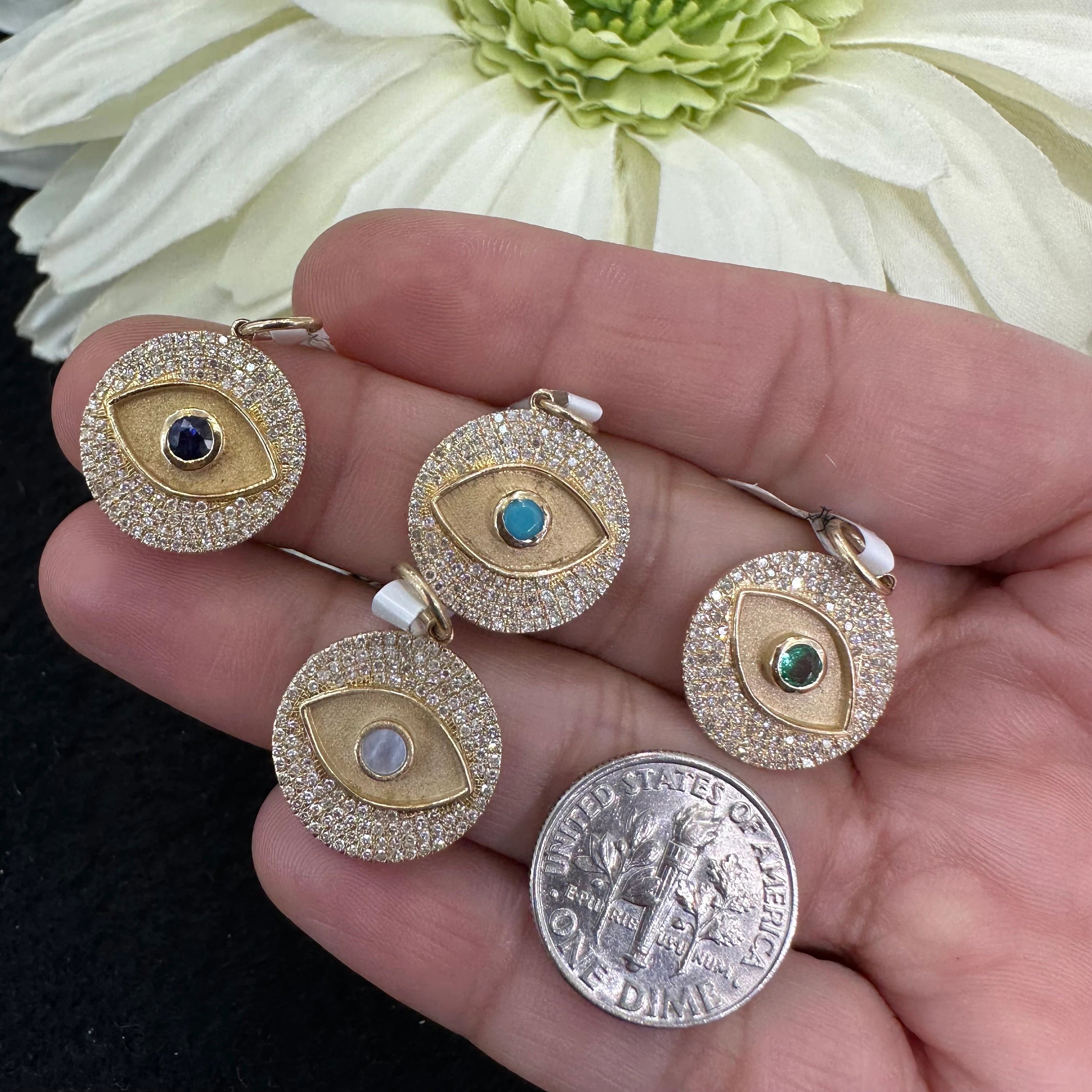 Diamond & Emerald Eye Pendant