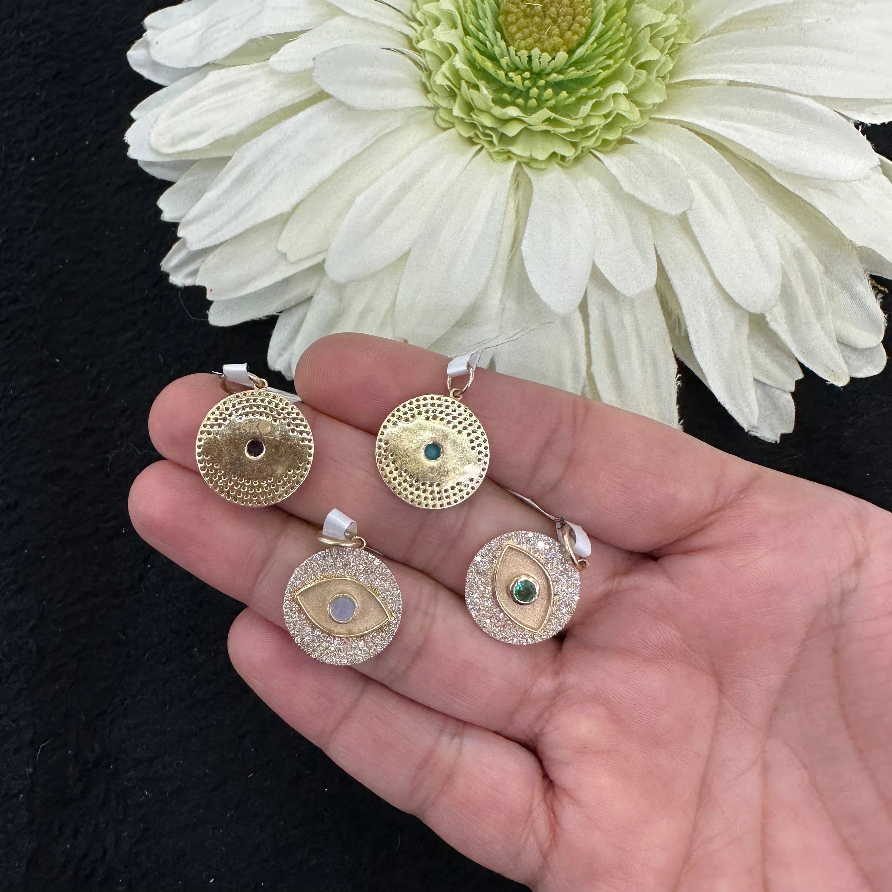 Diamond & Emerald Eye Pendant
