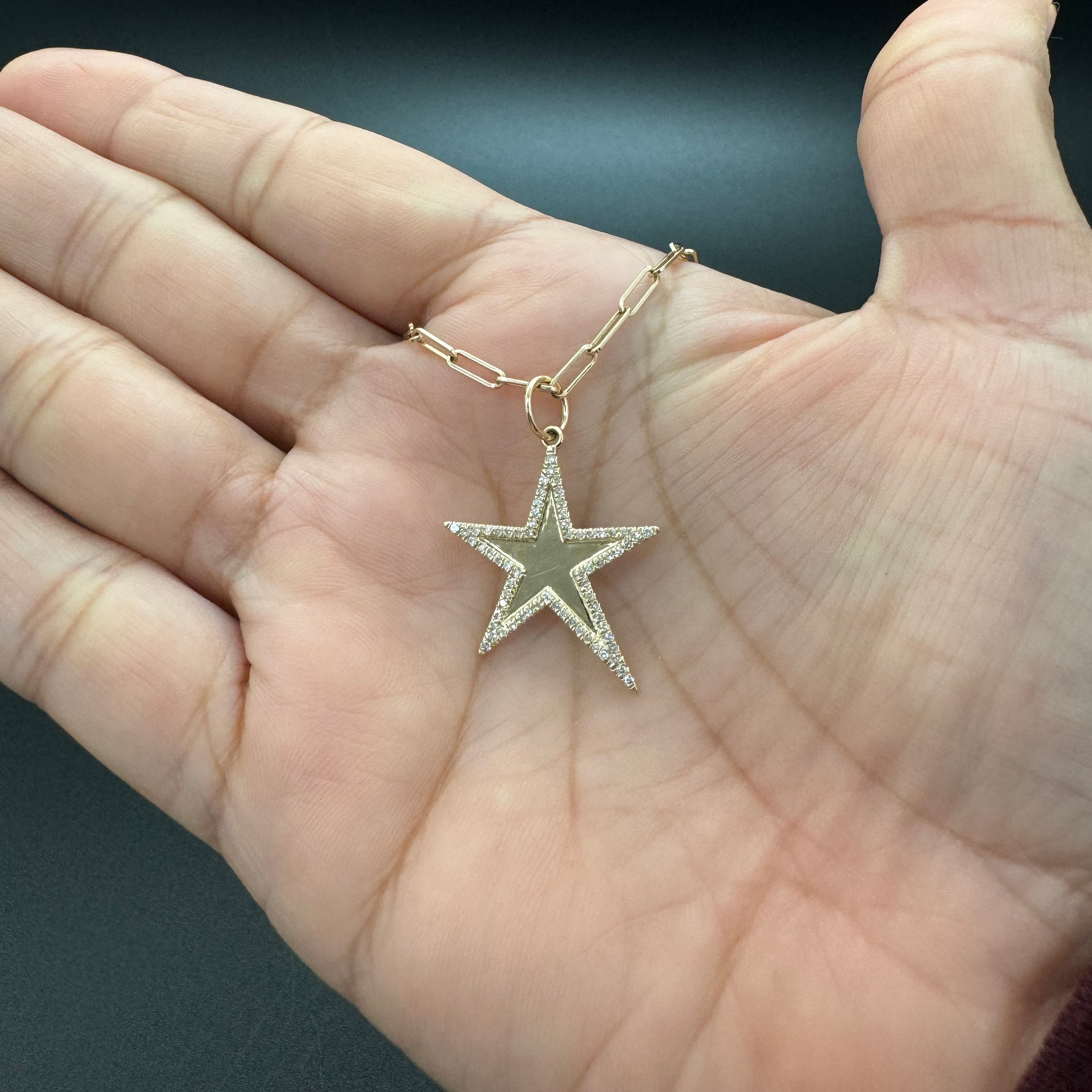 Dangling Diamond Star Pendant